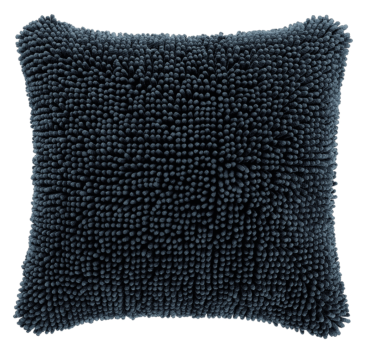 Coussin (rempli) Shaggy Grijs, front+back + zipper