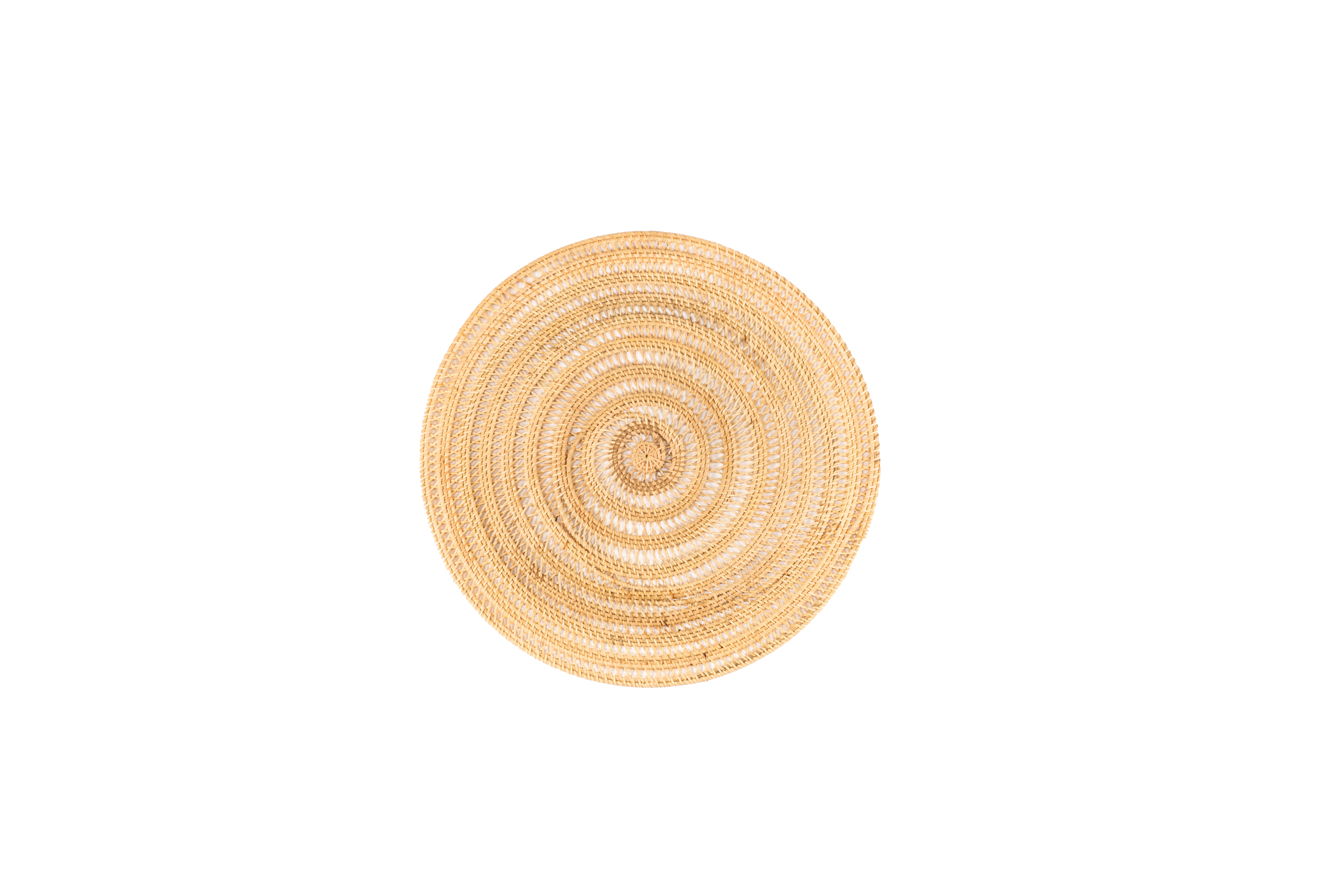 Decoratie rattan, rond - dia 60 cm - SPIRAL, naturel
