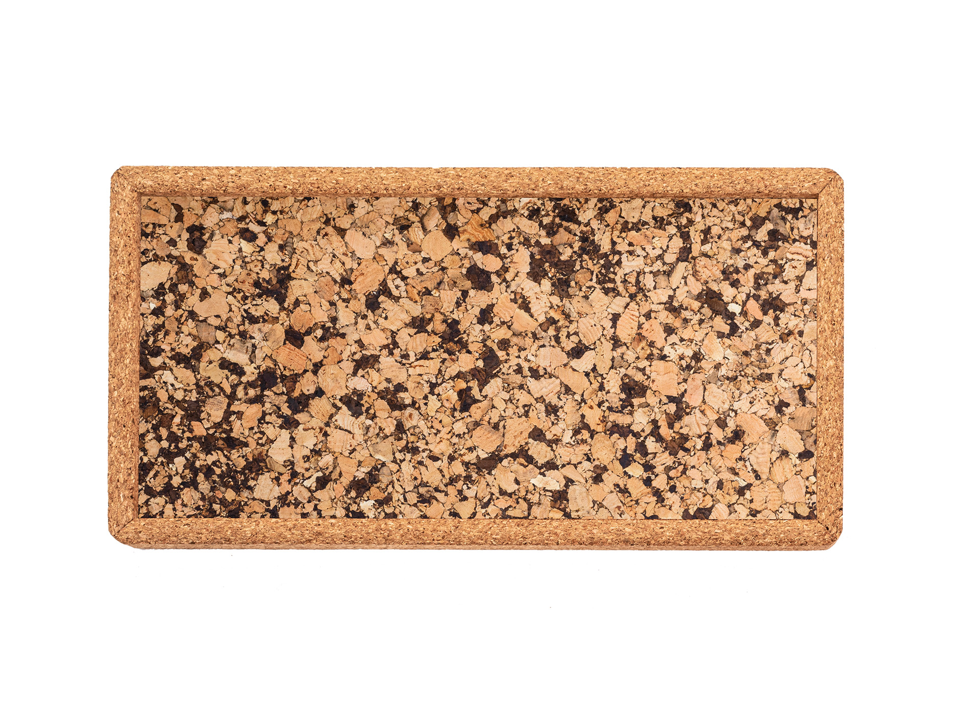 Tray QUERCO cork rectangle 28x14.5x1.5 cm - coal/1102