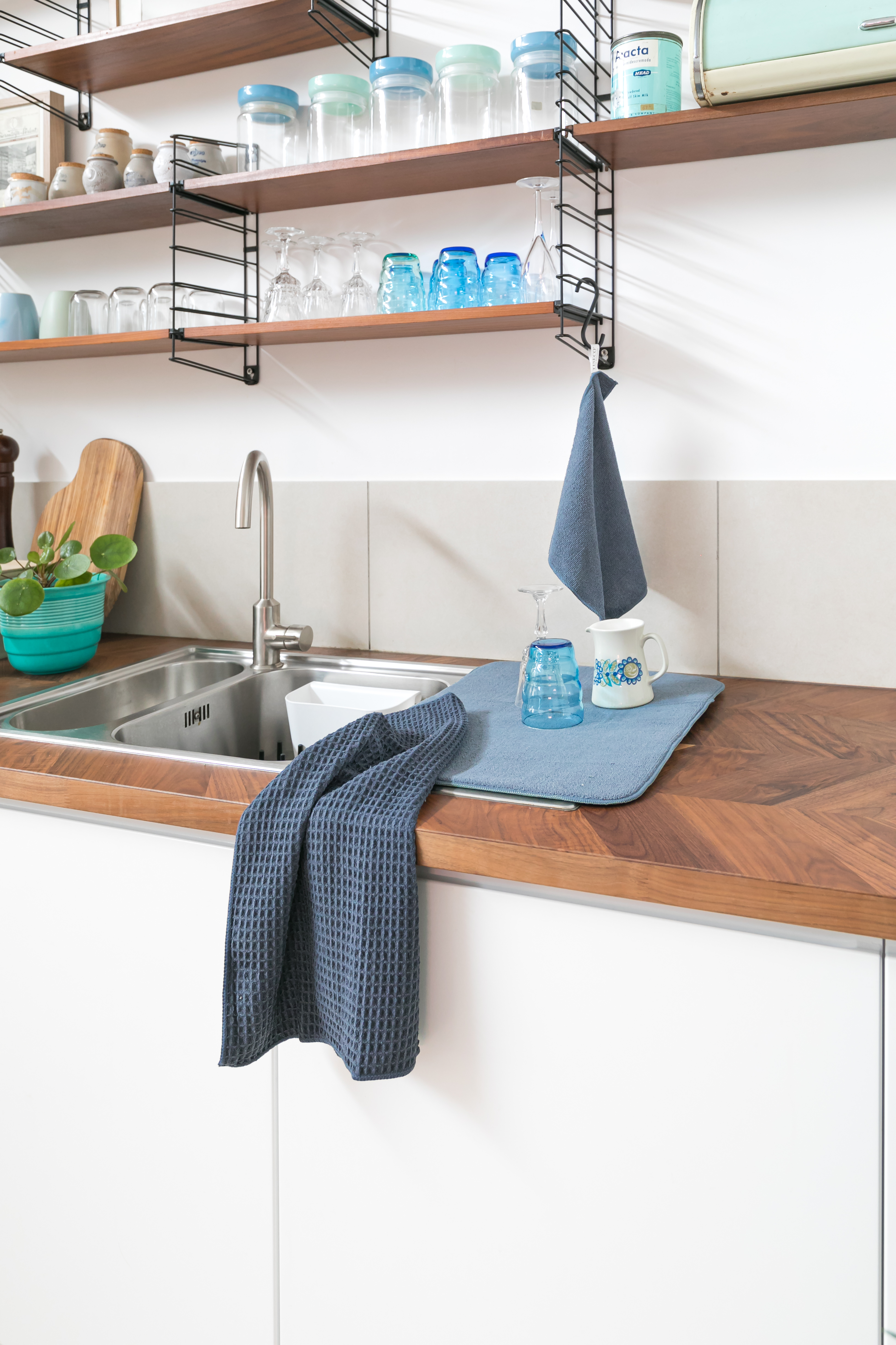 Kitchen towel ESSENTIAL, microfiber 40x60cm, set/2, stone blue