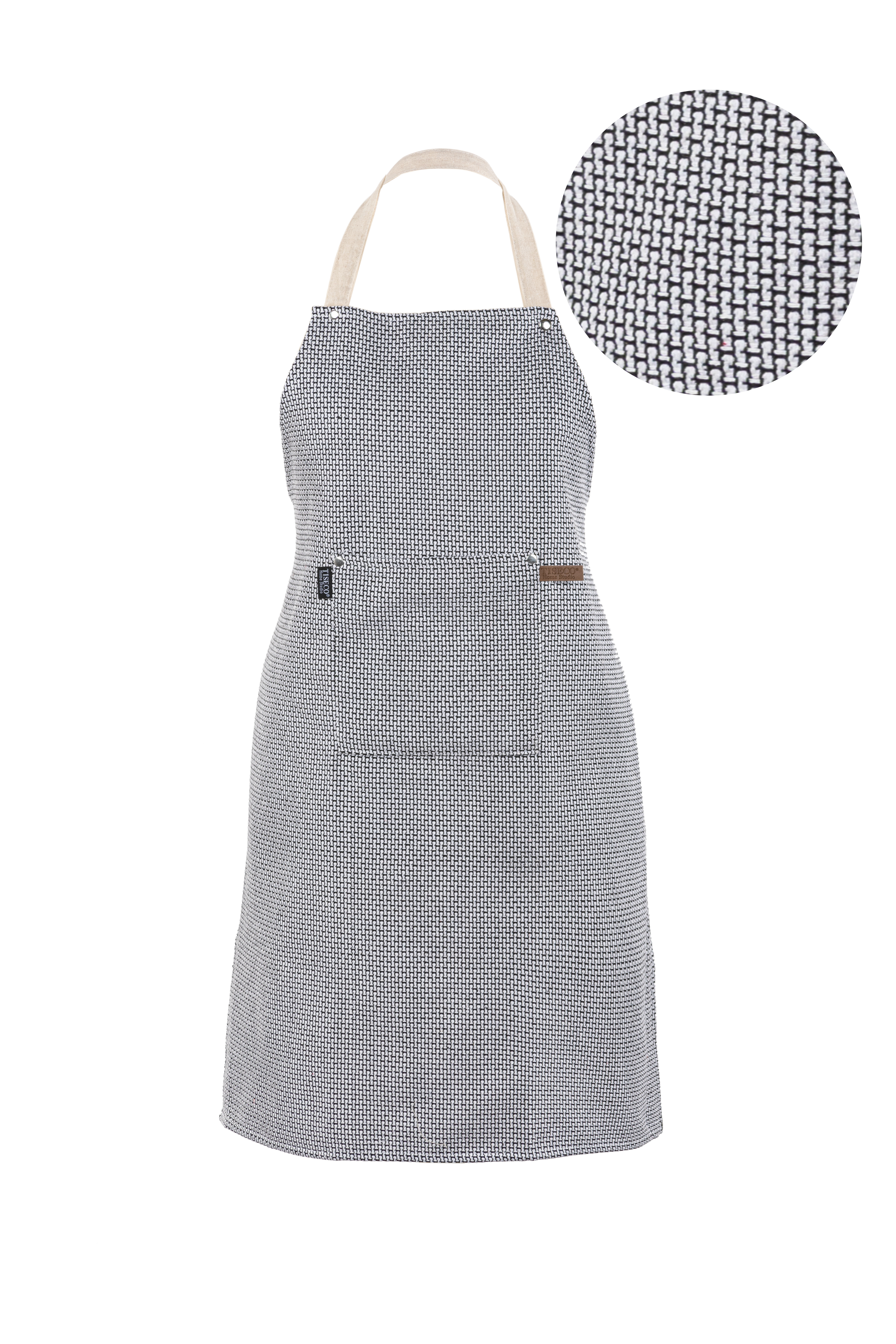 Apron SHERLOCK Bricks 68x85cm, black