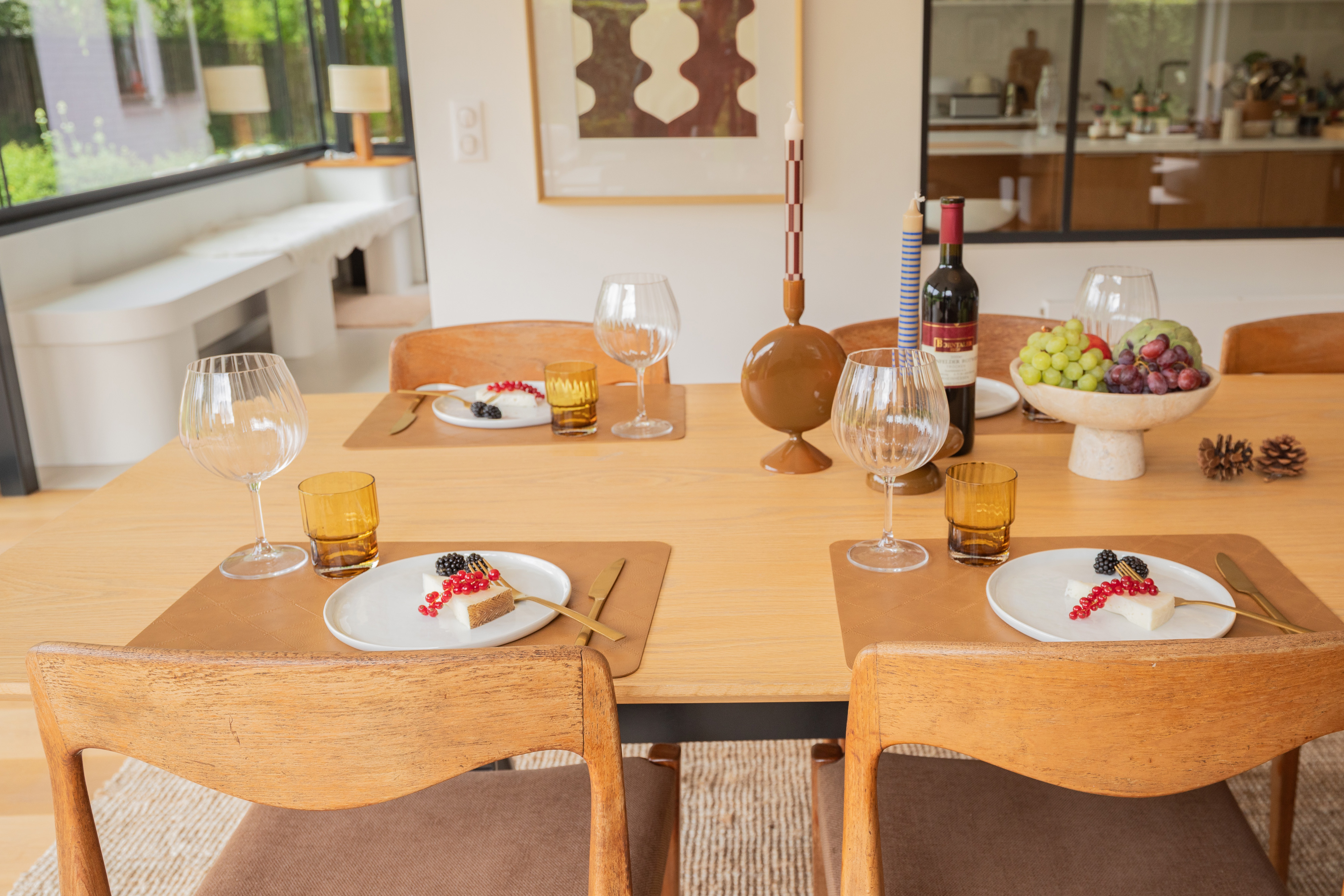 Placemat EDSON - 30x45 cm, cognac