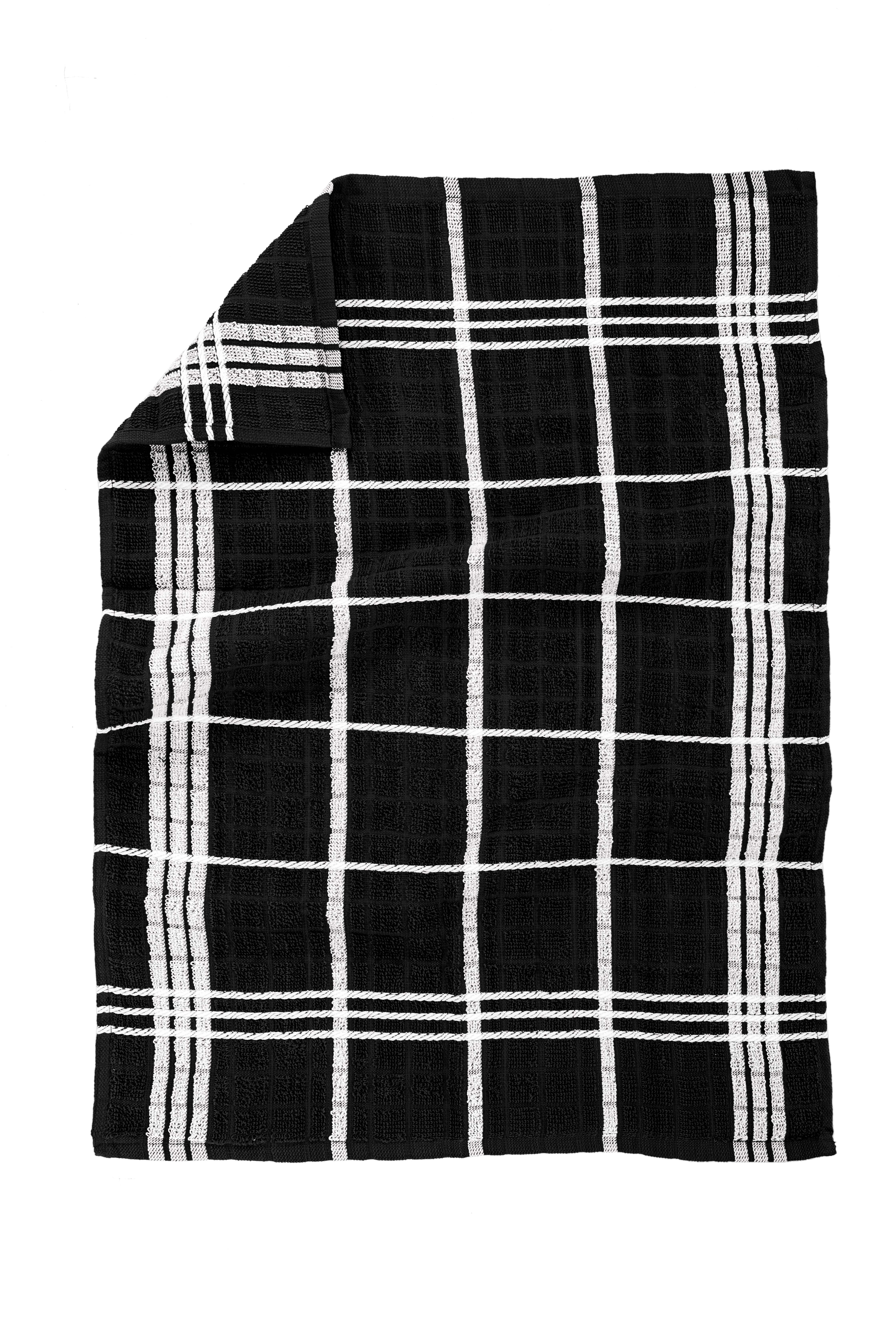 Torchon OMAN - SET/3 - 50x70 cm, noir