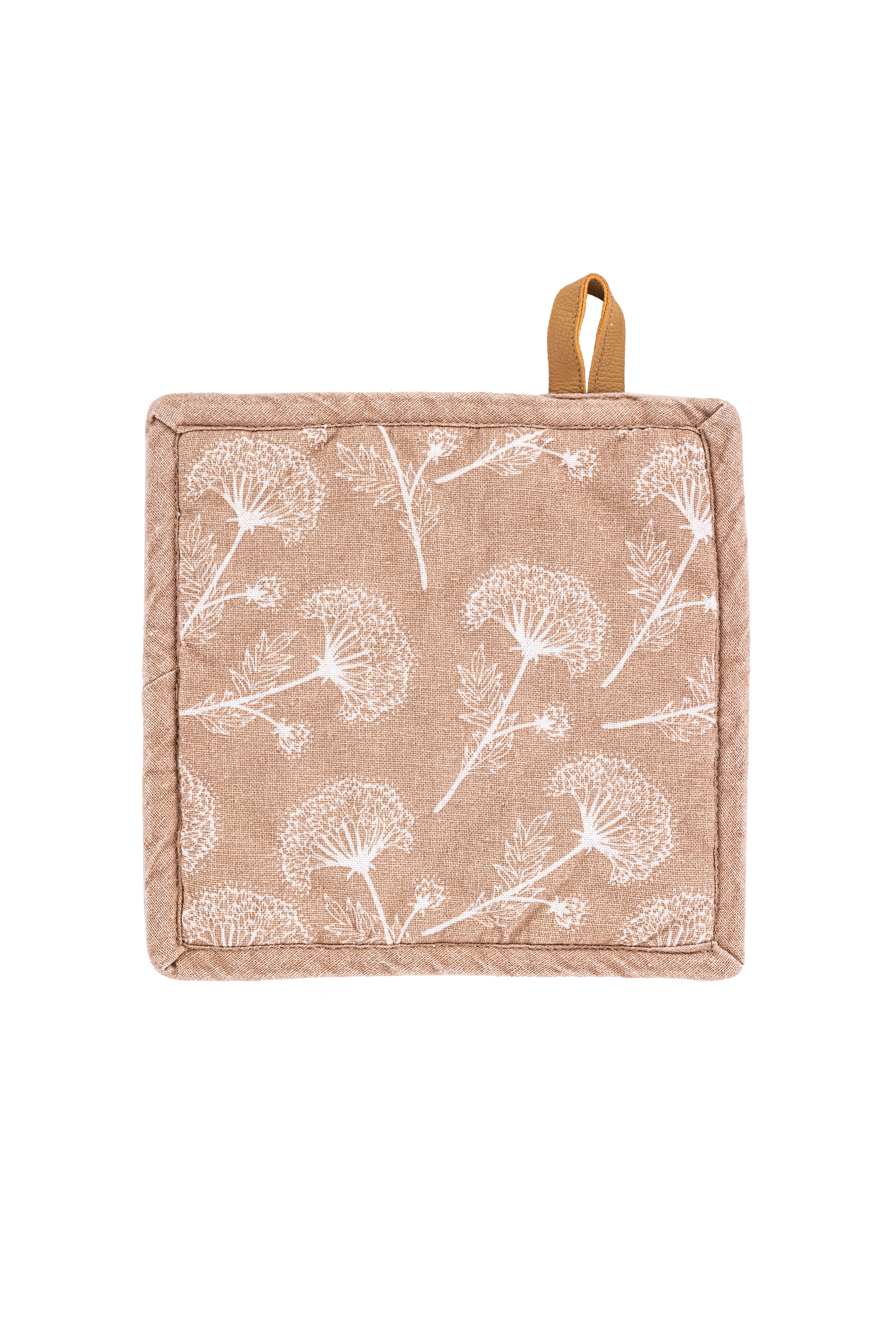 Manique MYRNA, floral printed, 20x20cm - set/2, indian tan