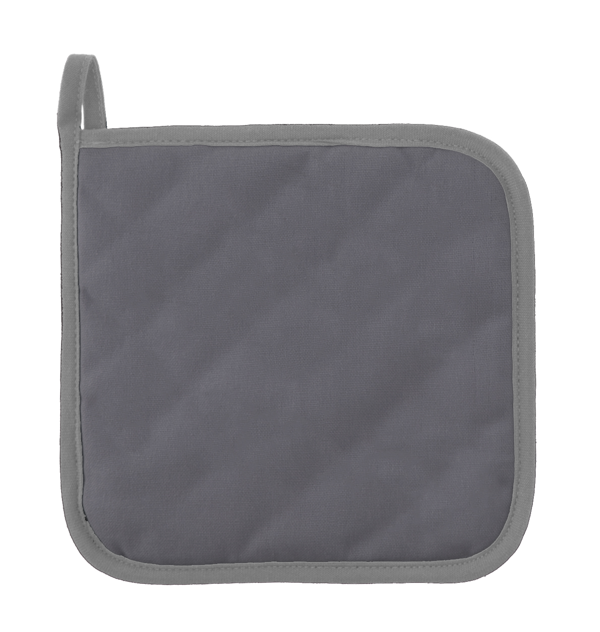 Potholder solid 20x20, J-hook, grey, set/2