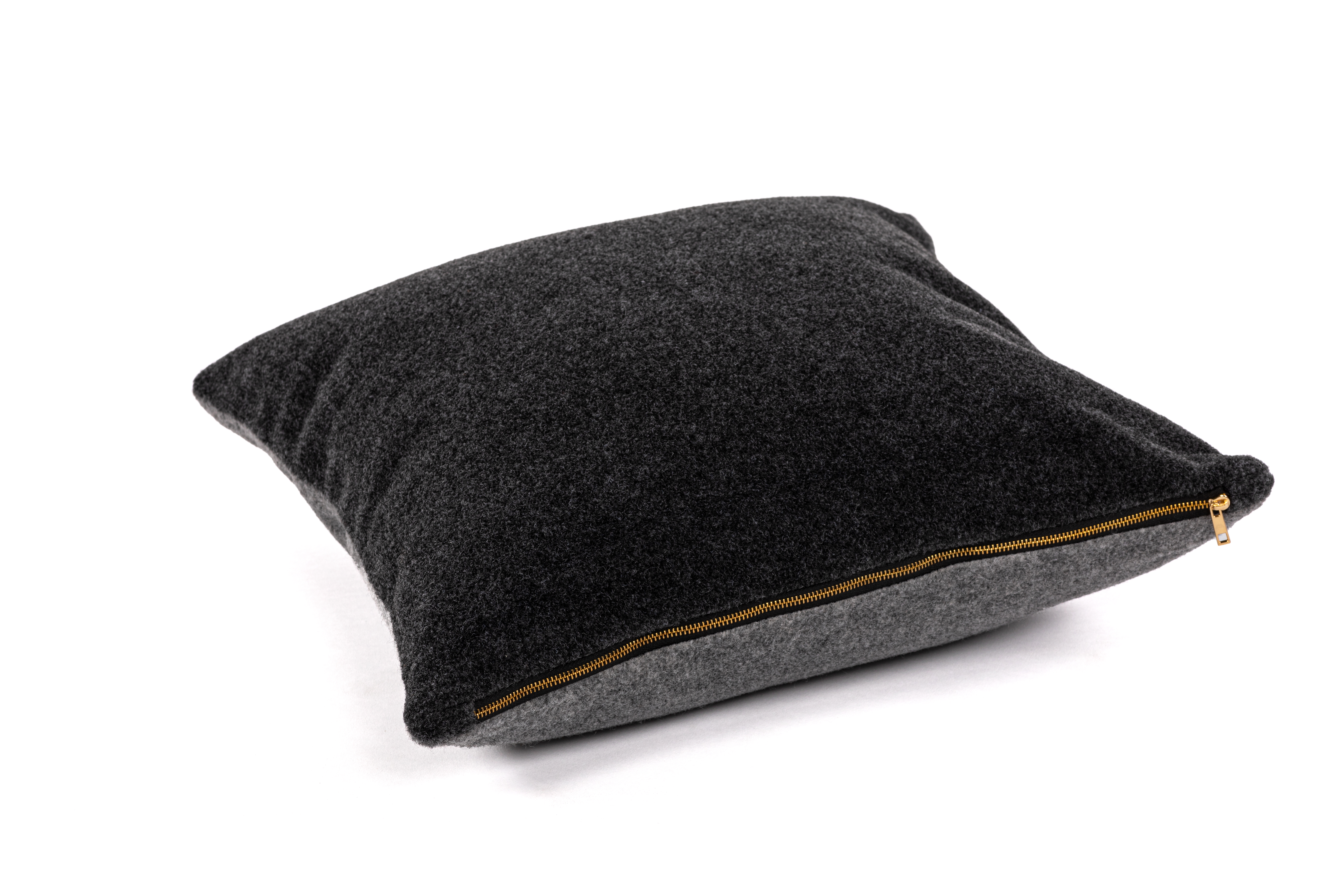 Cushion (filled) ZENIA 45X45CM, grey/black