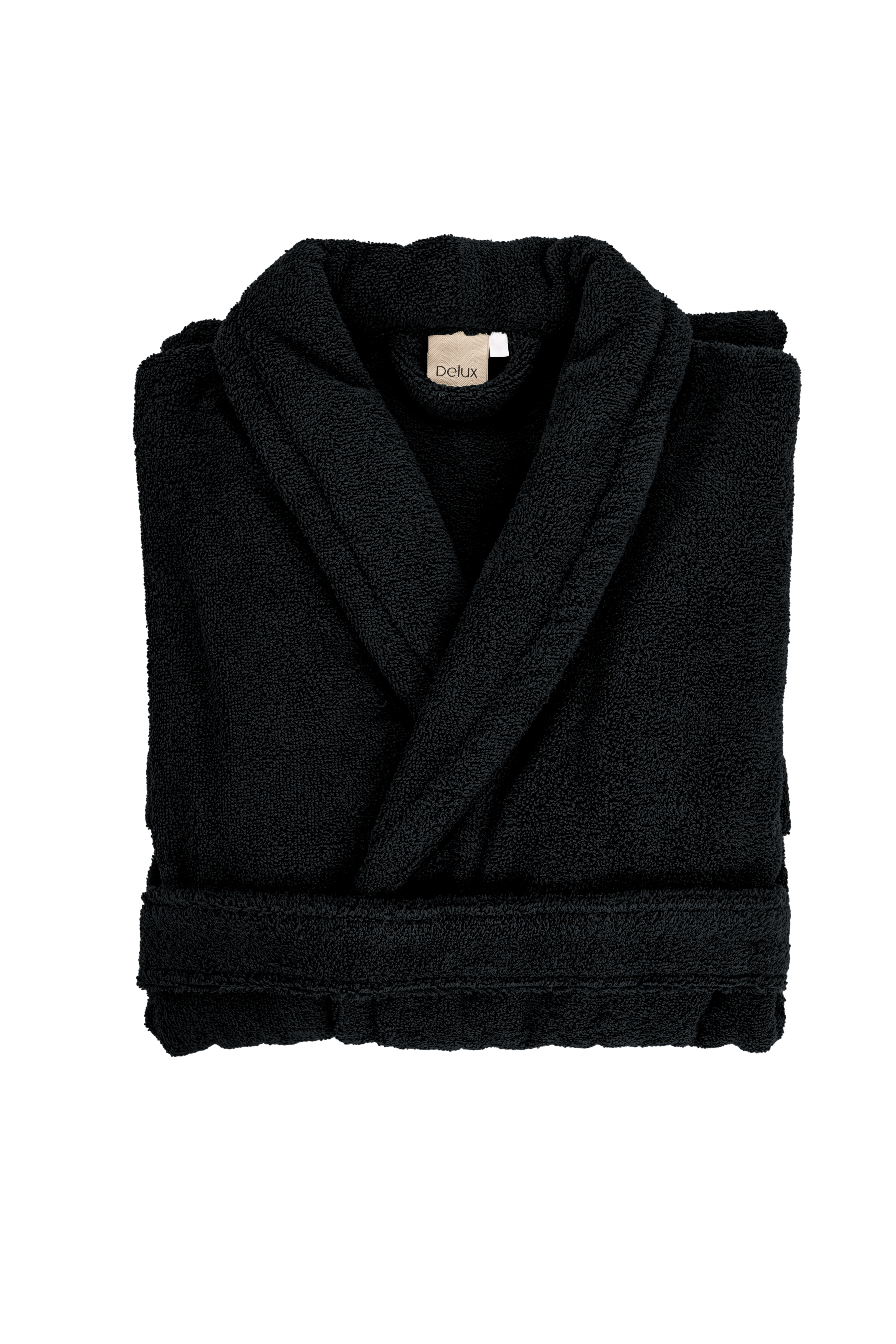 Bathrobe DELUX - L/XL, black