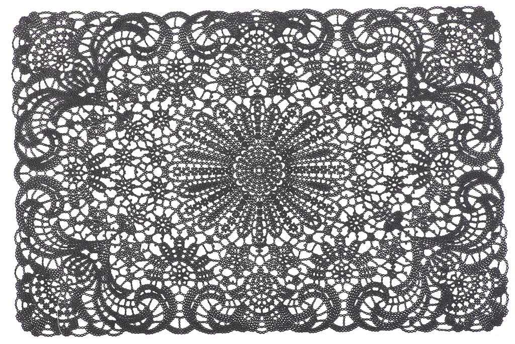 Set de table, Lace, 45x30cm, noir