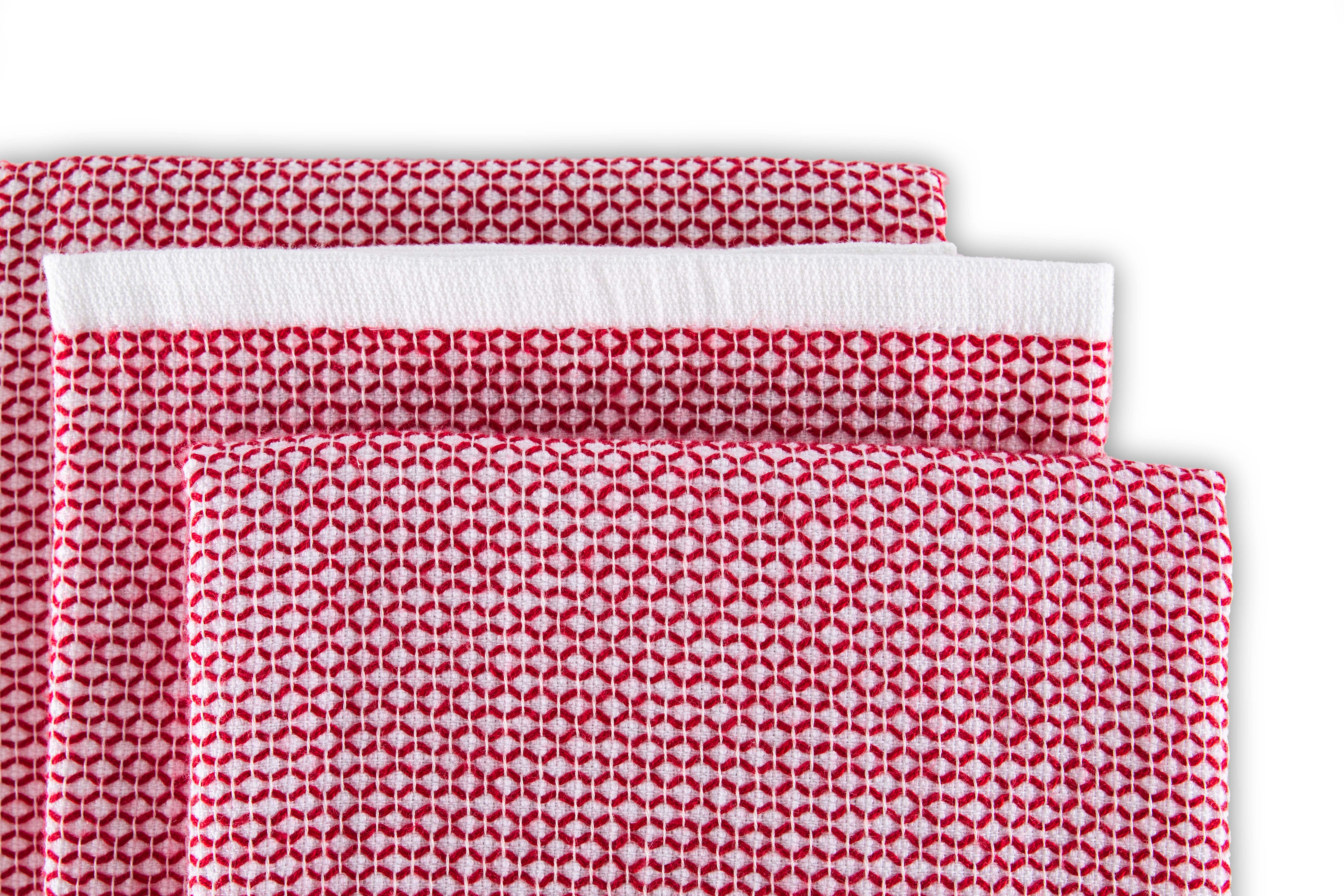 Kitchentowels Culinary Duo Leno 50x76 red, set3