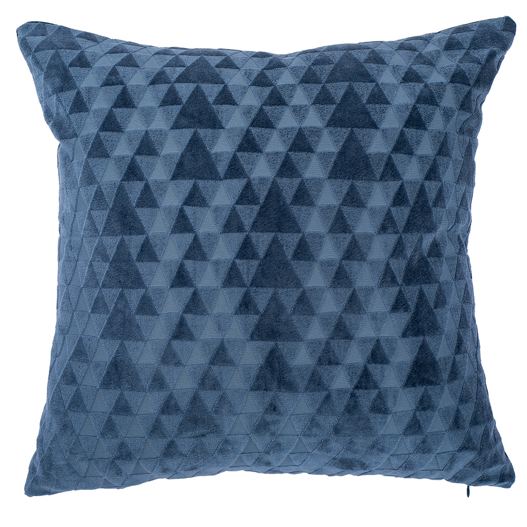 Kussen (gevuld) TRIANGLE 45x45cm, dark blue