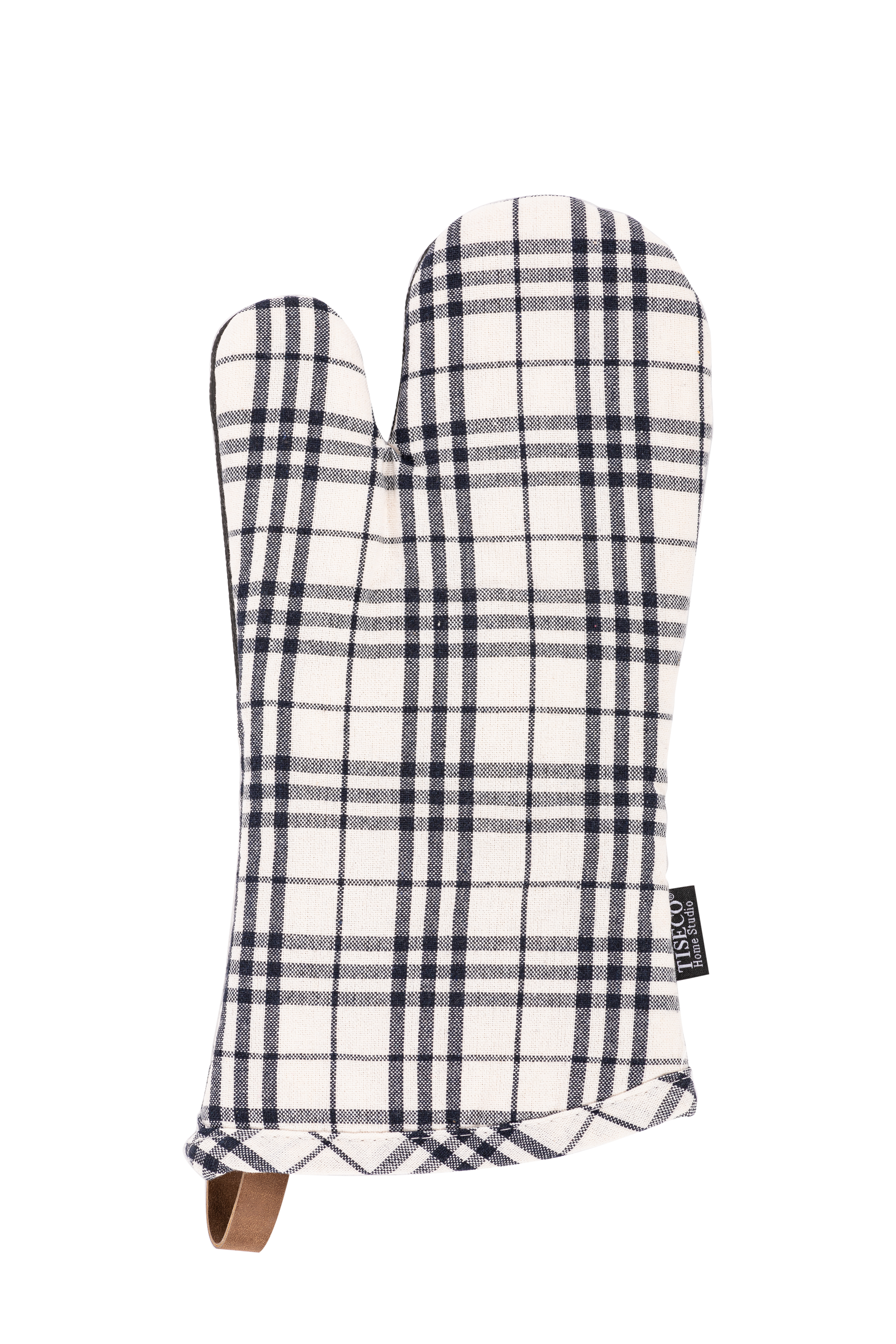 Oven glove (1R + 1L) SHERLOCK Checker, 17x33cm, black