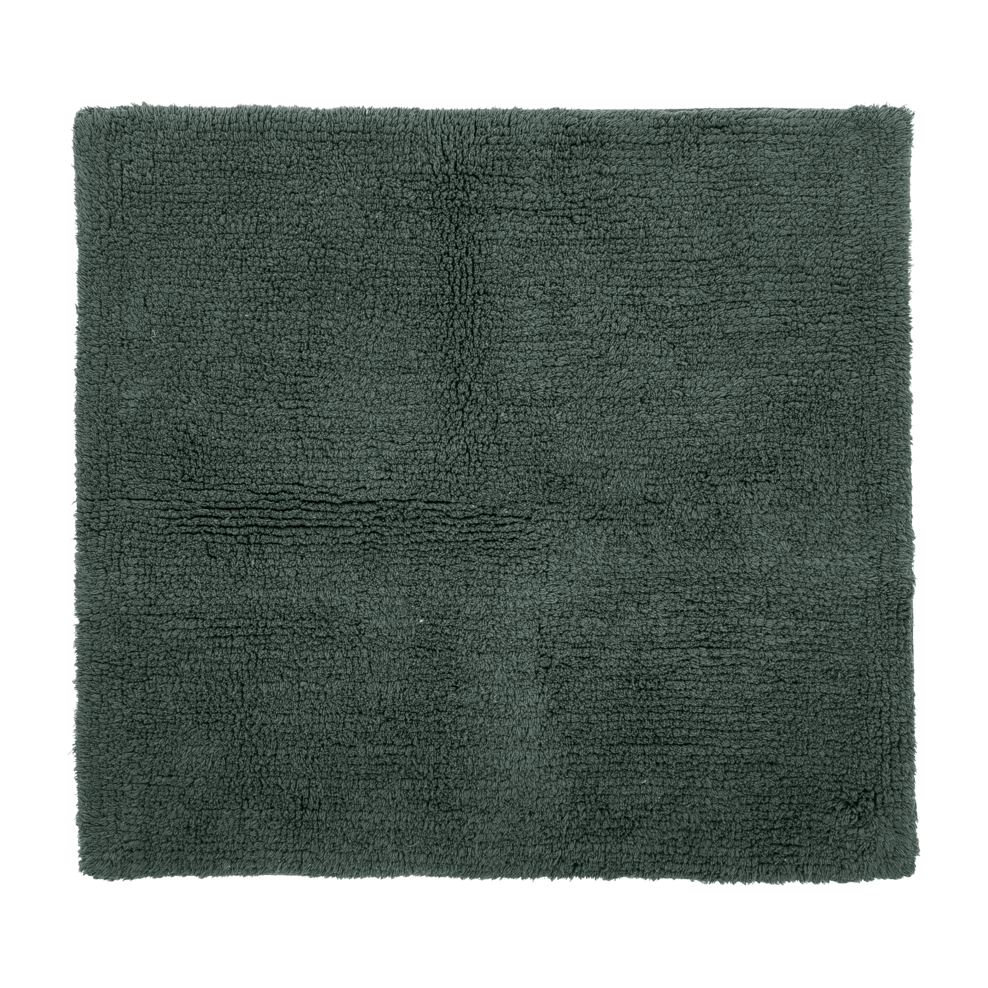 RIVA badtapijt - katoen antislip, 60x60cm, dark green