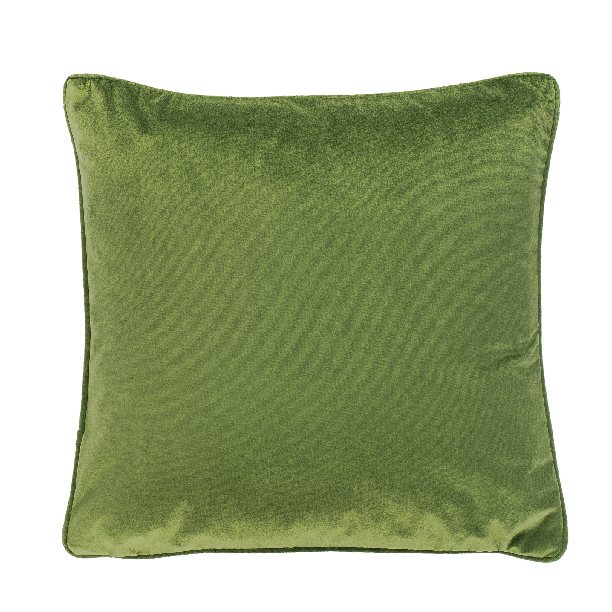 Kussen (gevuld) Microvelvet 45X45CM, olive green