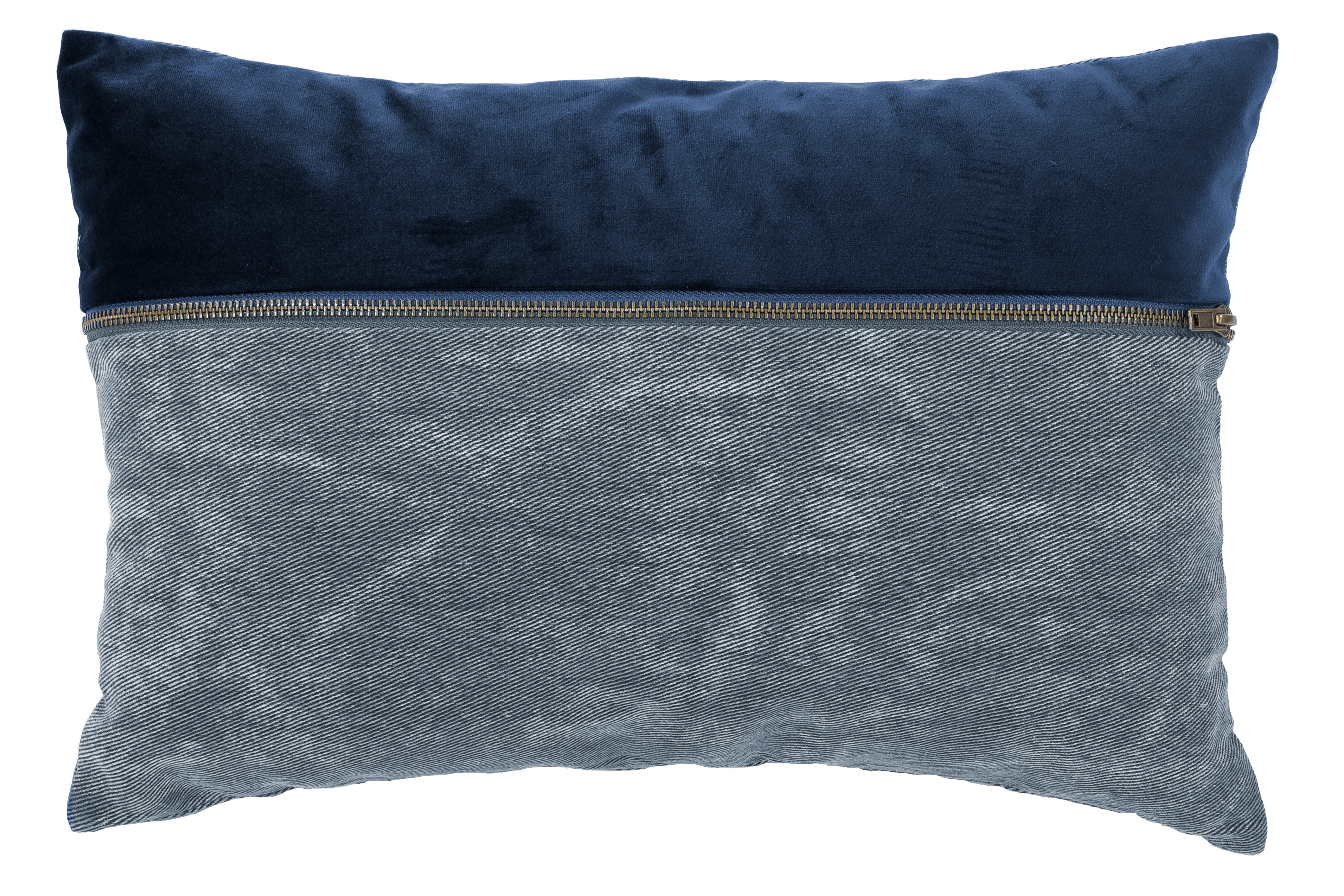 Cushion (filled) VELVET MIX - CHESTER 30x45cm, blue dark