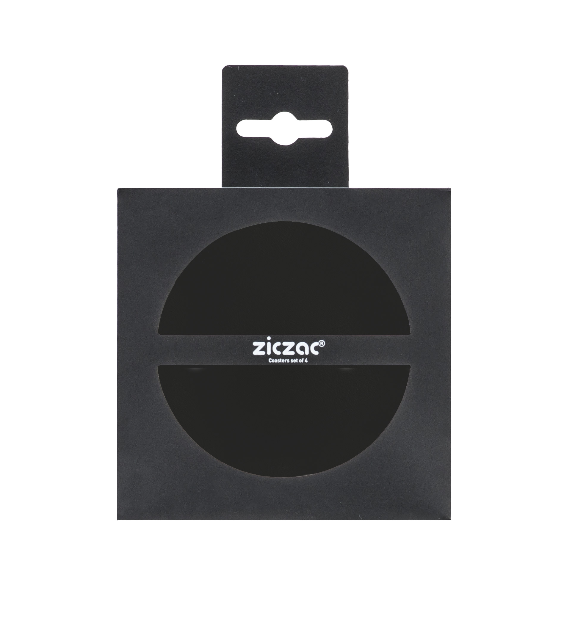Coaster TOGO - SET/4 - Rond - 10 cm, black