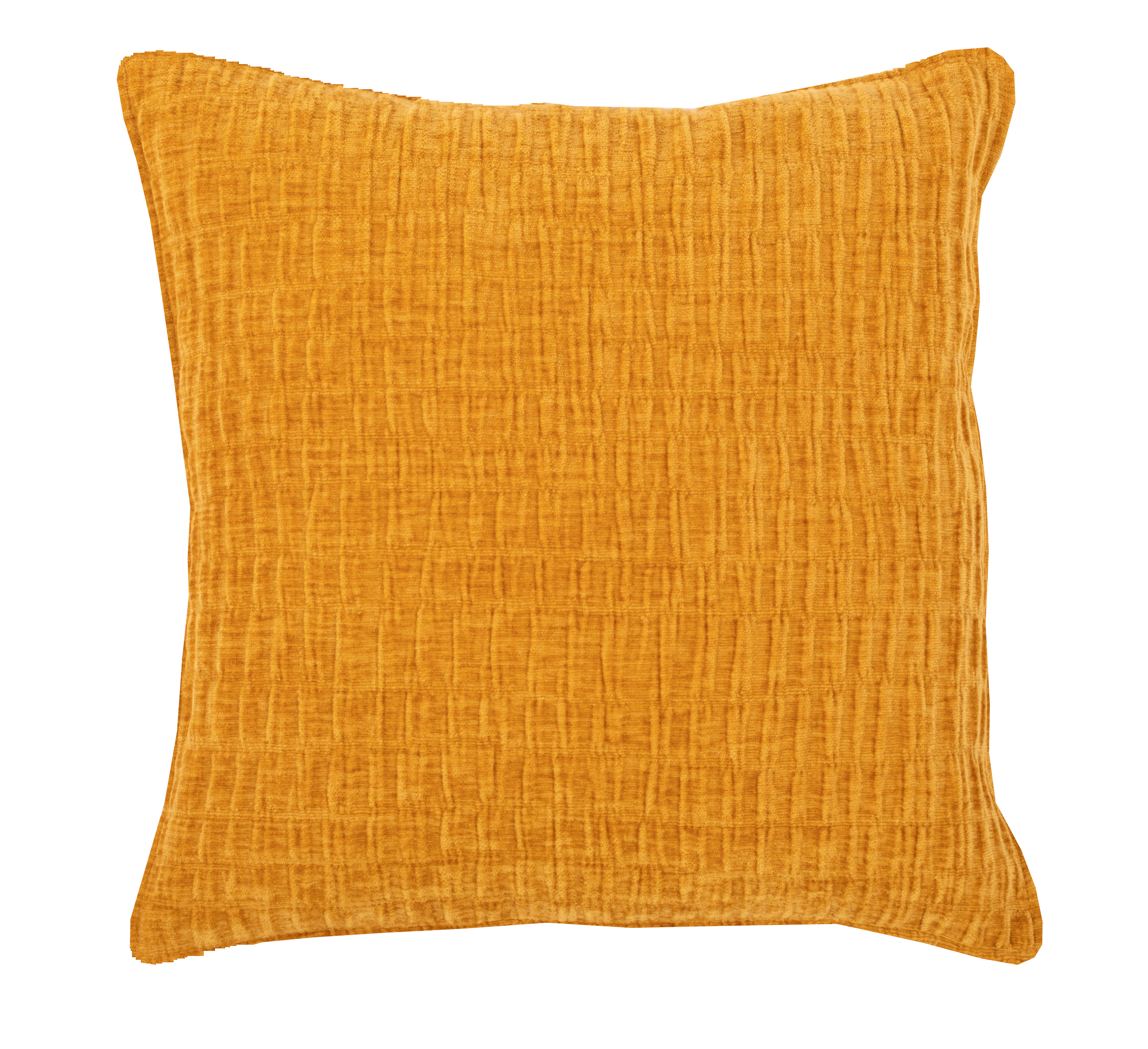 Coussin (rempli) CHENILLE - 42X42 cm - mustard