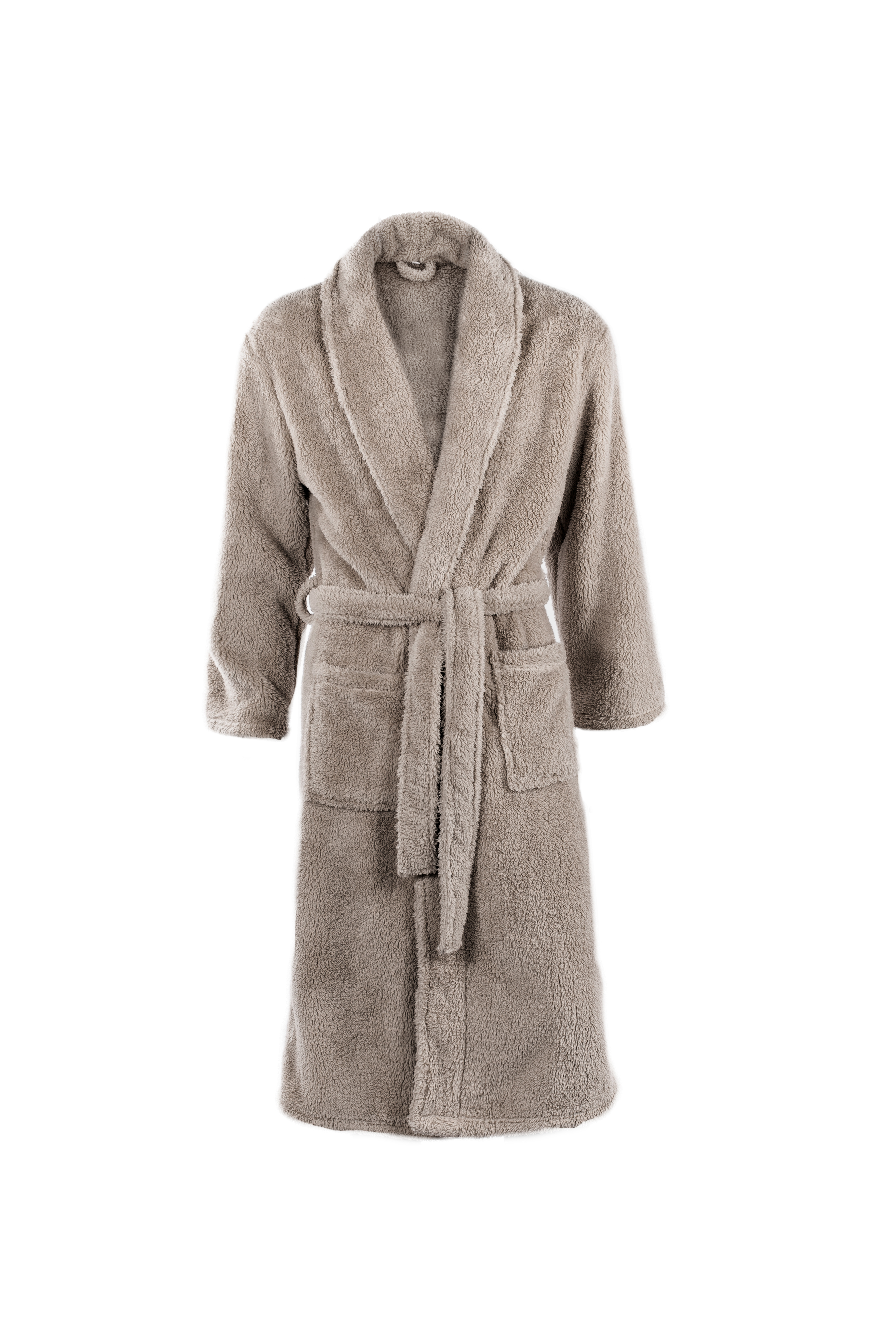 Bathrobe TEDDY S/M - unisex, taupe