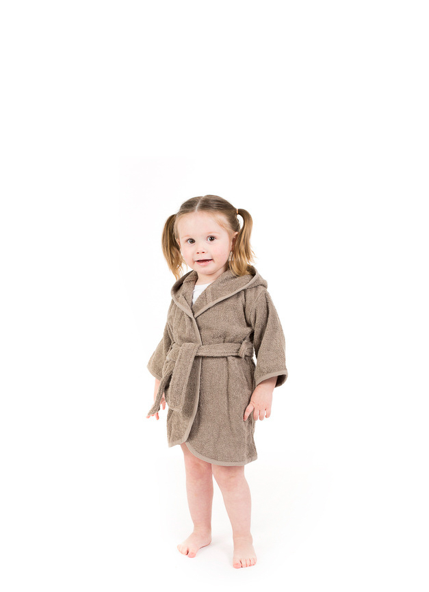 Baby bathrobe uni - 2-4 year, taupe