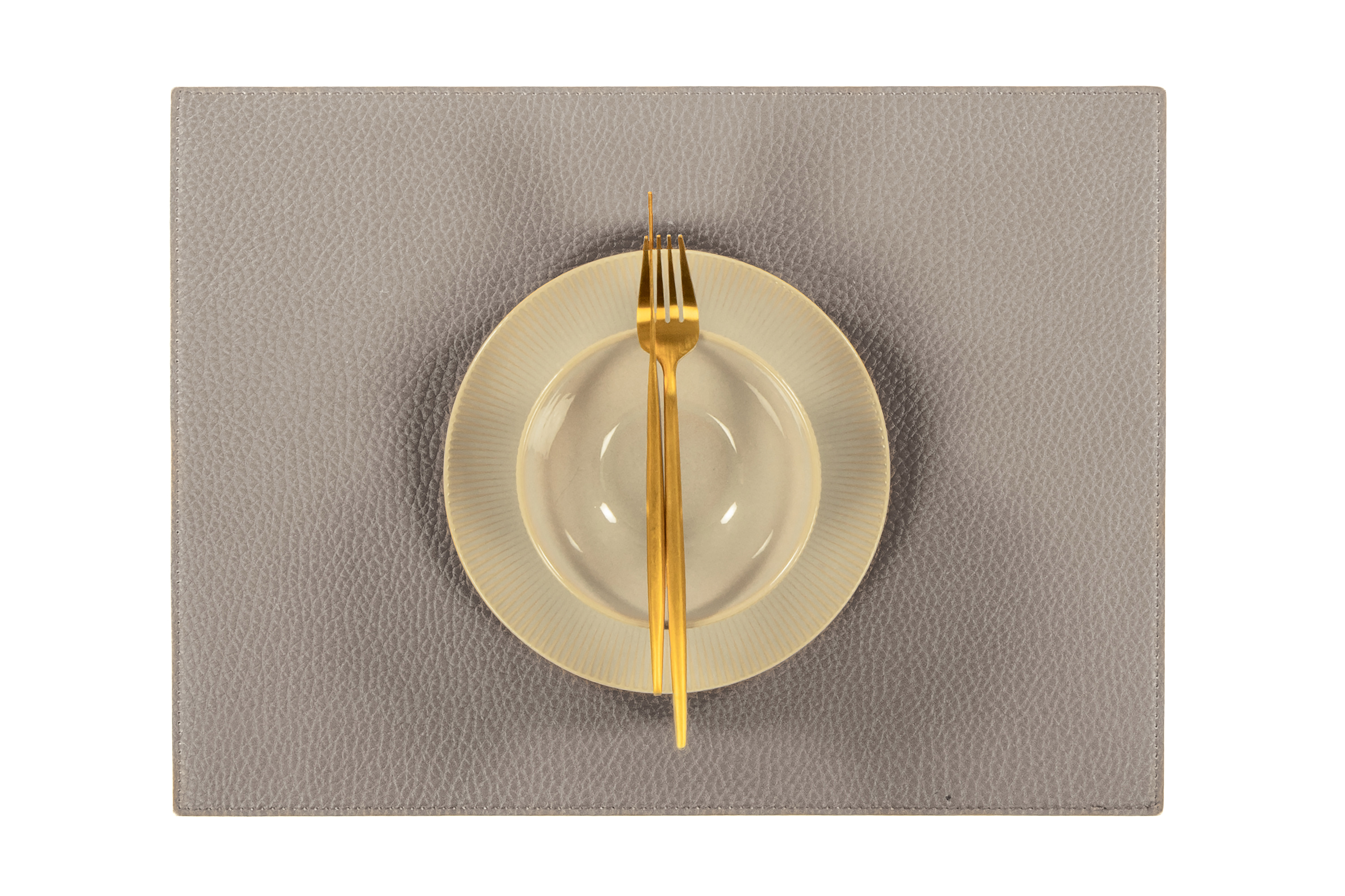 Set de table GAVIN - double face - 33x45 cm, gris