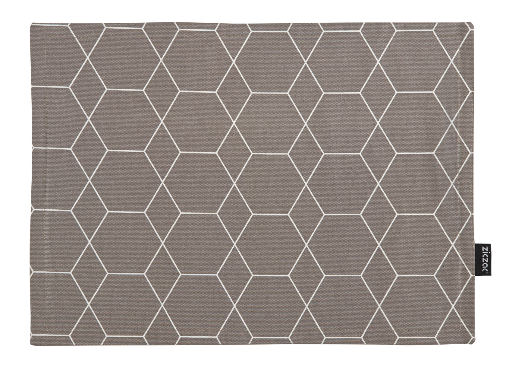 Set de table hexagon PU double sided, 33x45cm, taupe