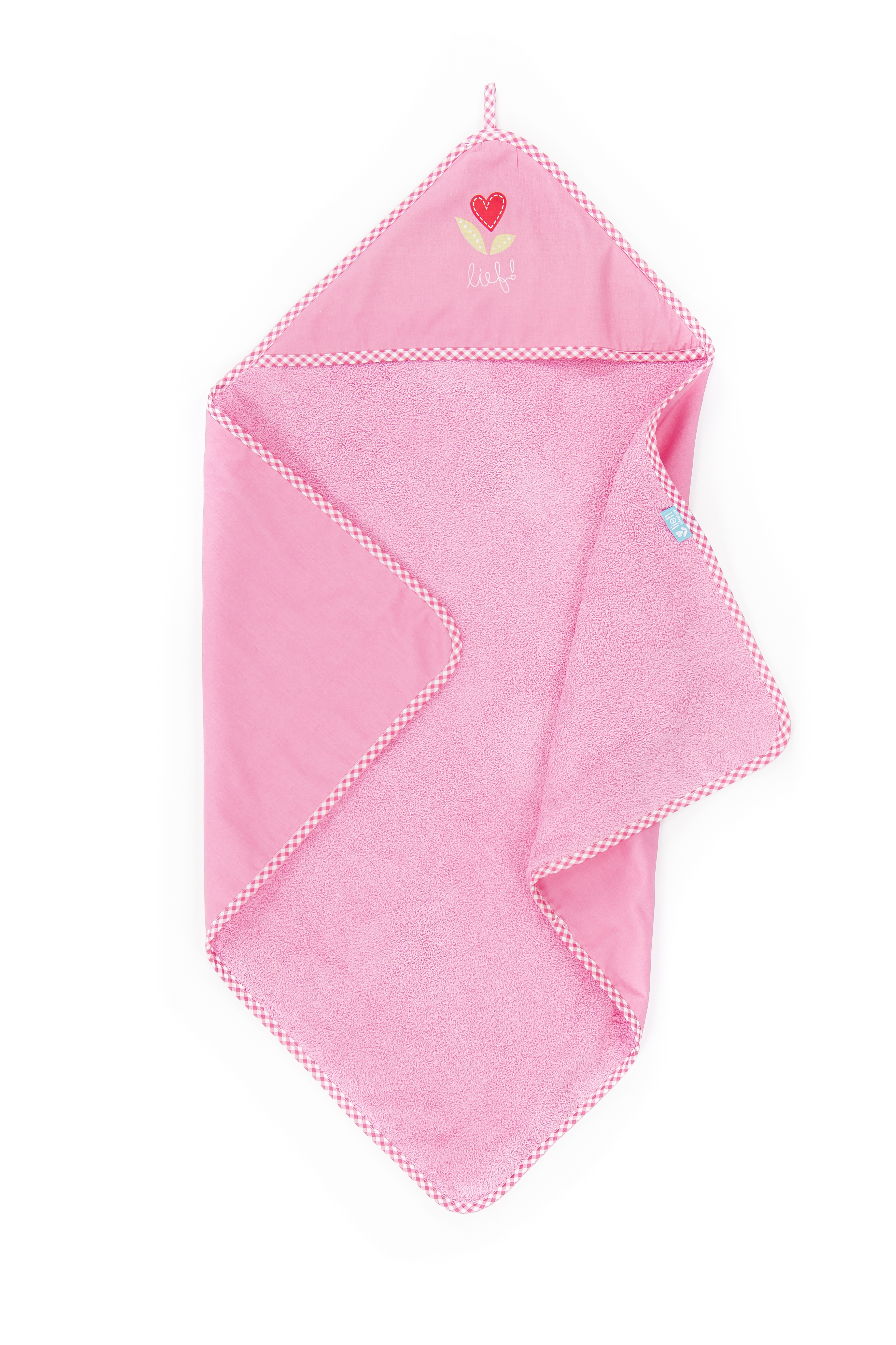 Badcape Girl uni roze, 75x75 cm