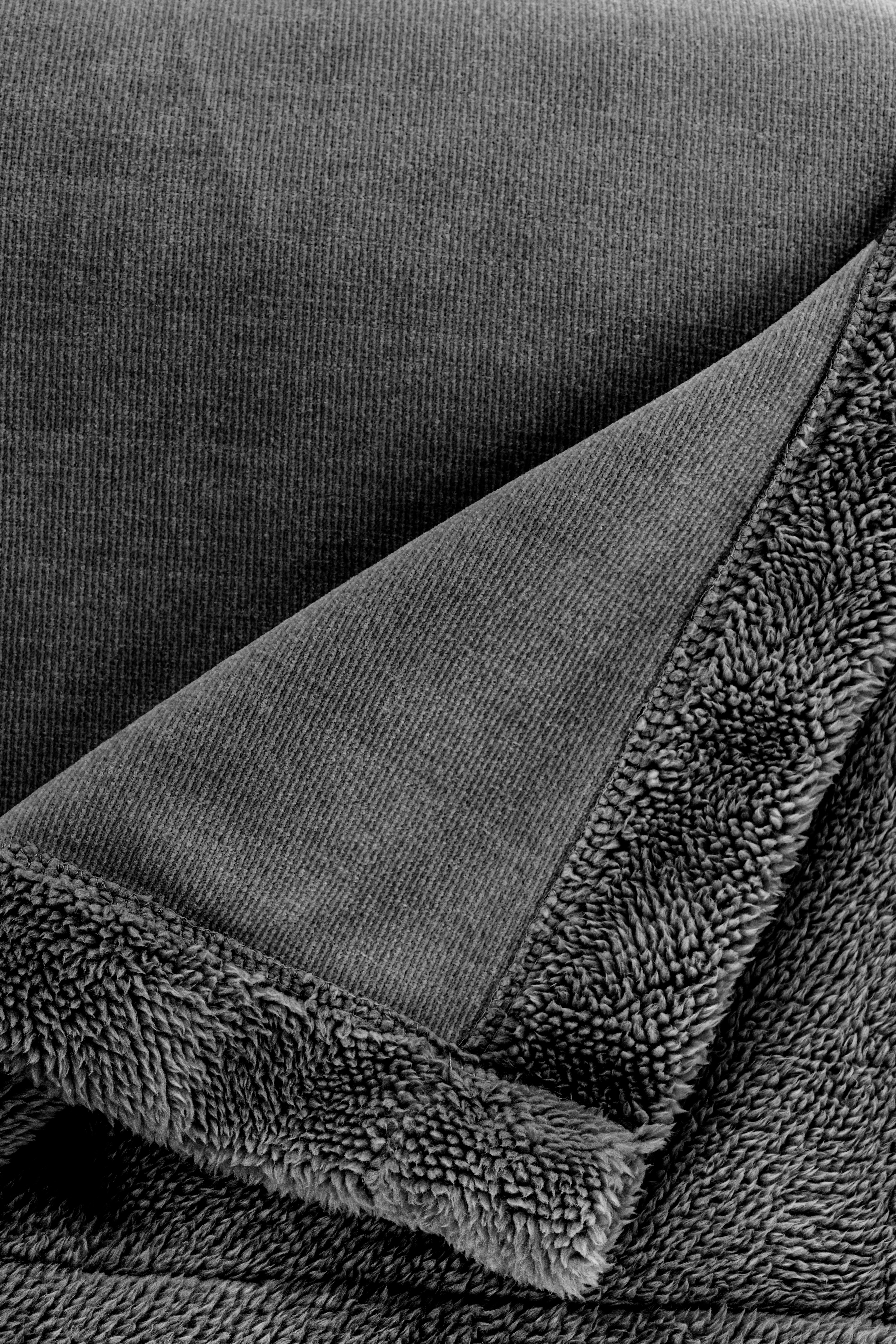 Plaid/Blanket Chenille 130x170cm, grey