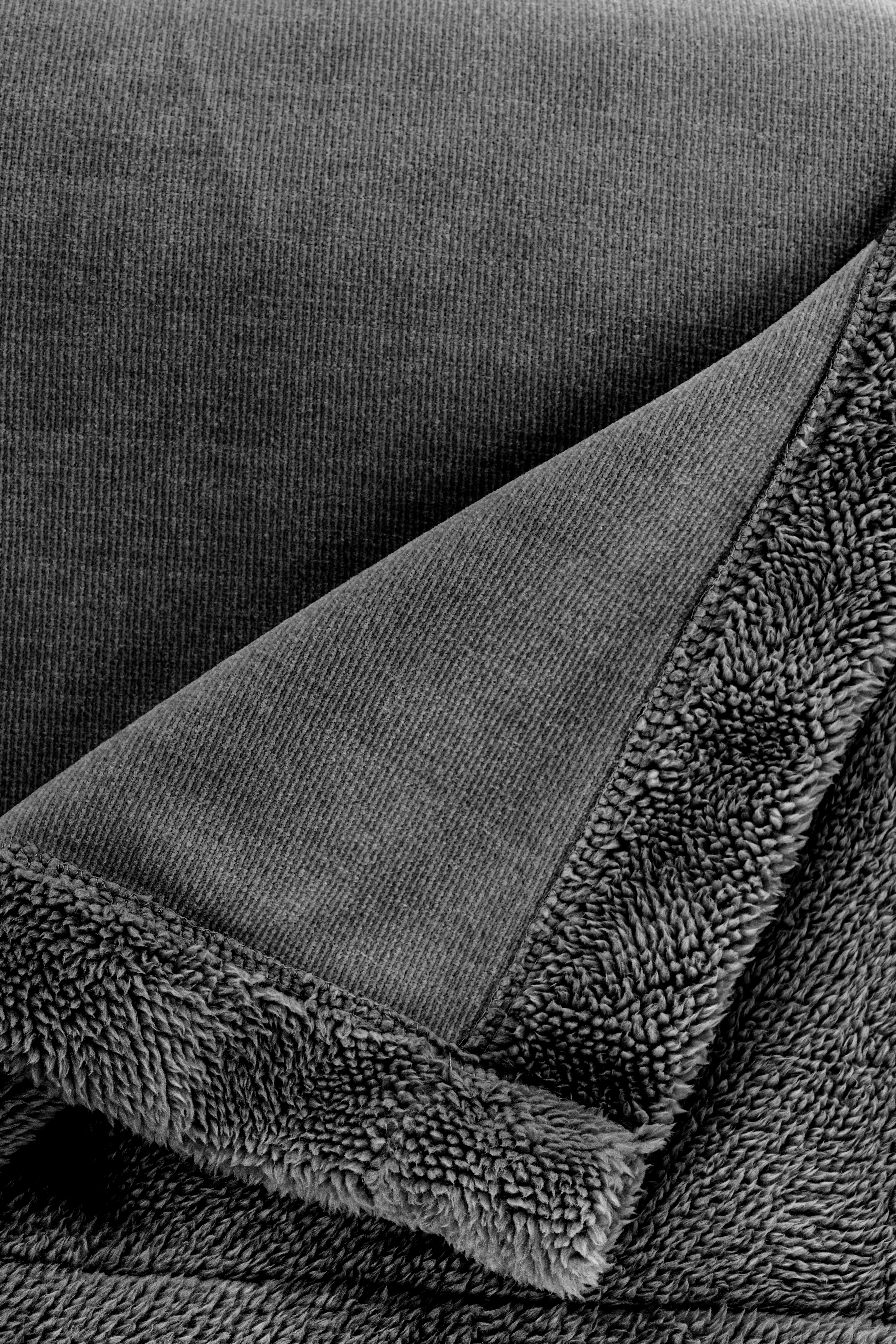 Plaid ROCHER - 130x170 cm, grey