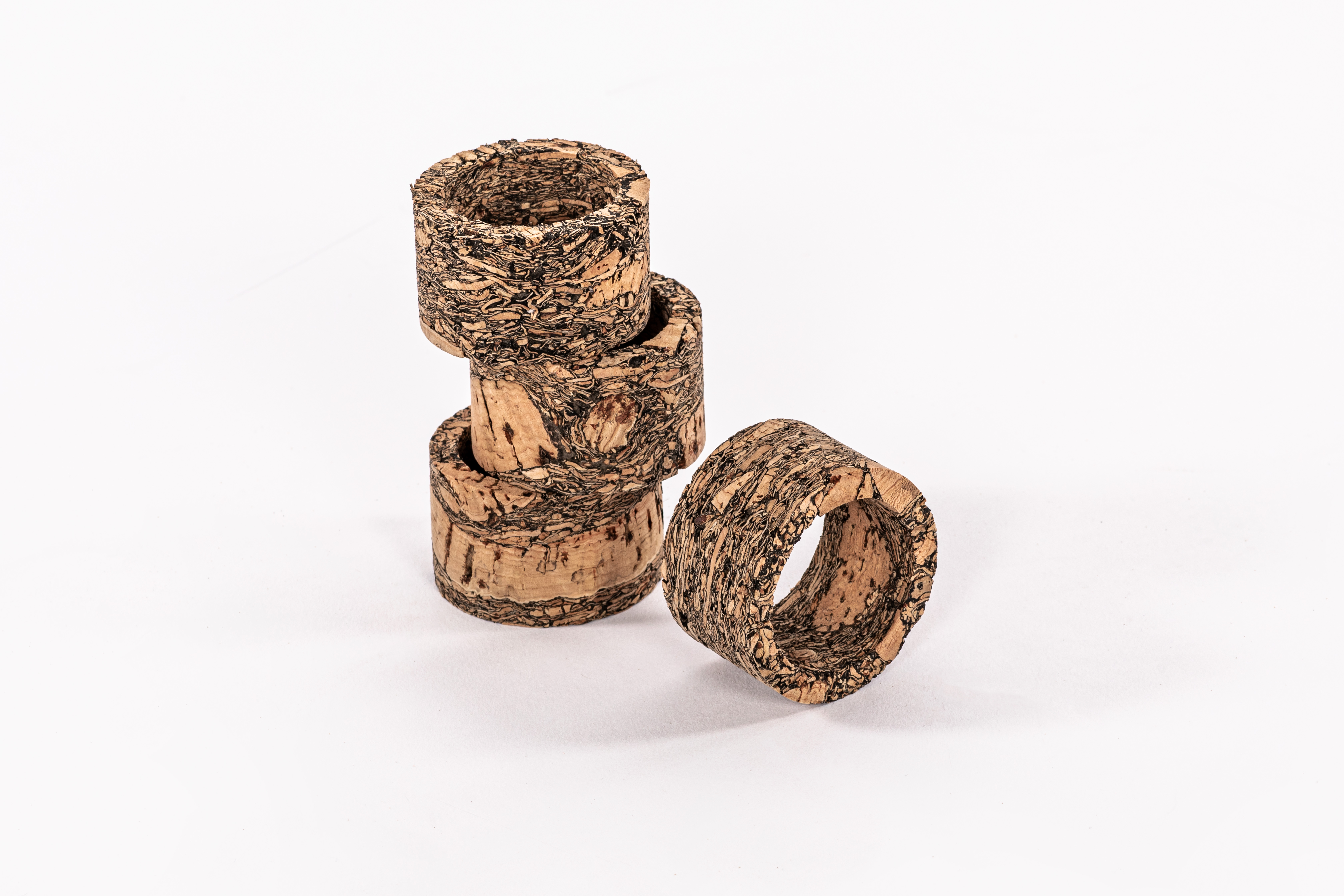 Napkin rings QUERCO cork round dia 5cm - set/4 - earth/3106