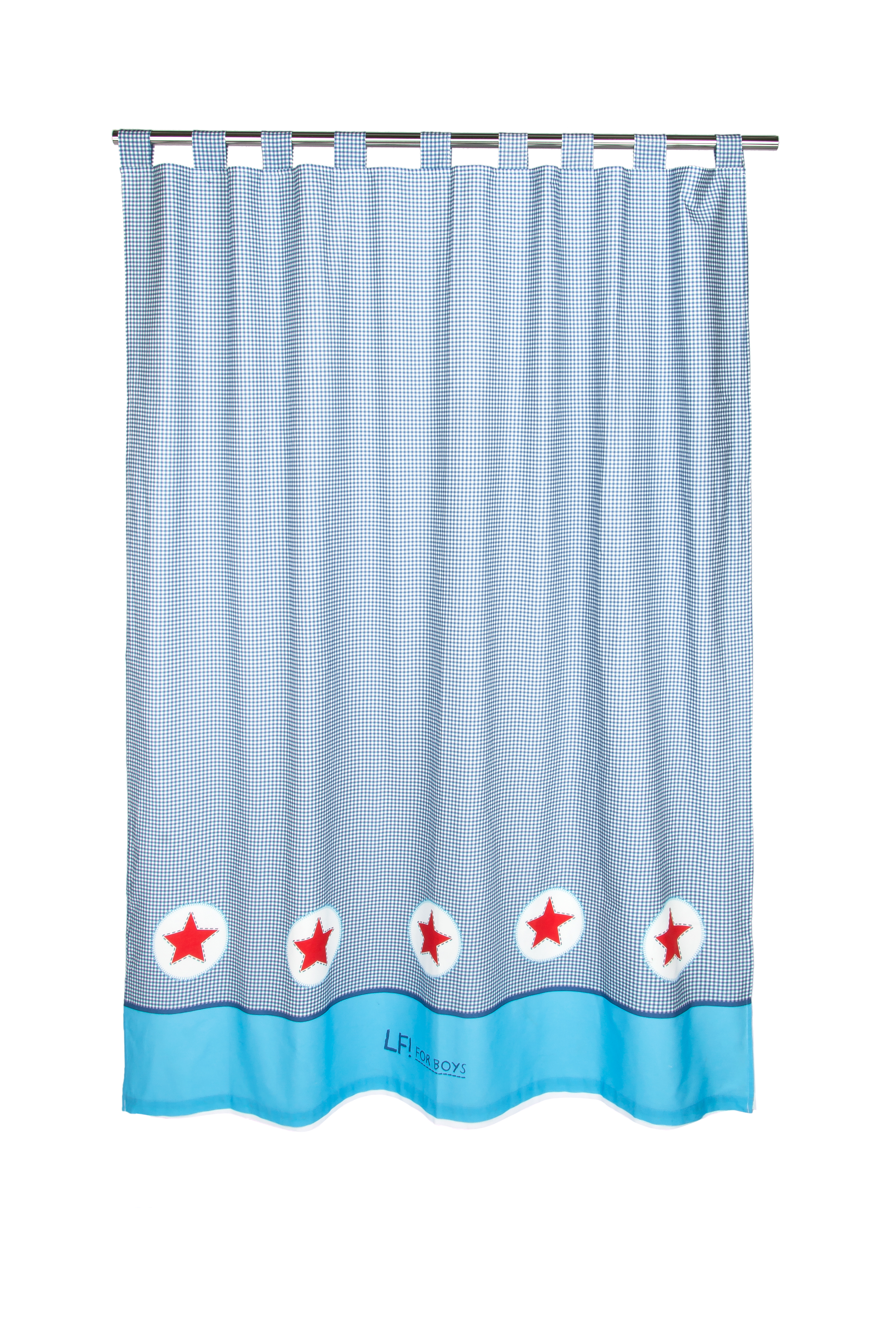 Curtain Boy vichy, 140x180 cm , with 6 hanging loops