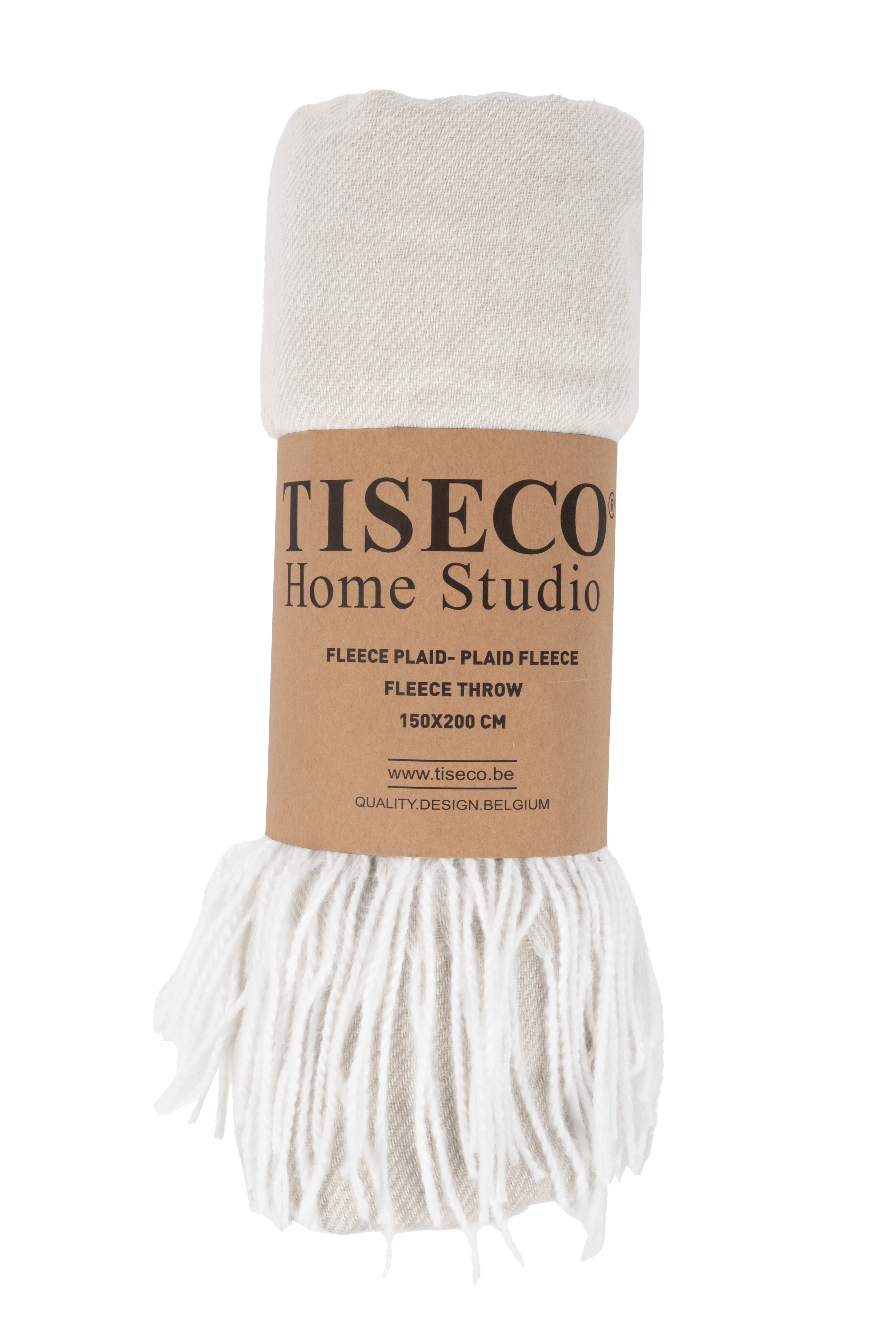 Plaid Amalia 150x200 cm + fringes, taupe