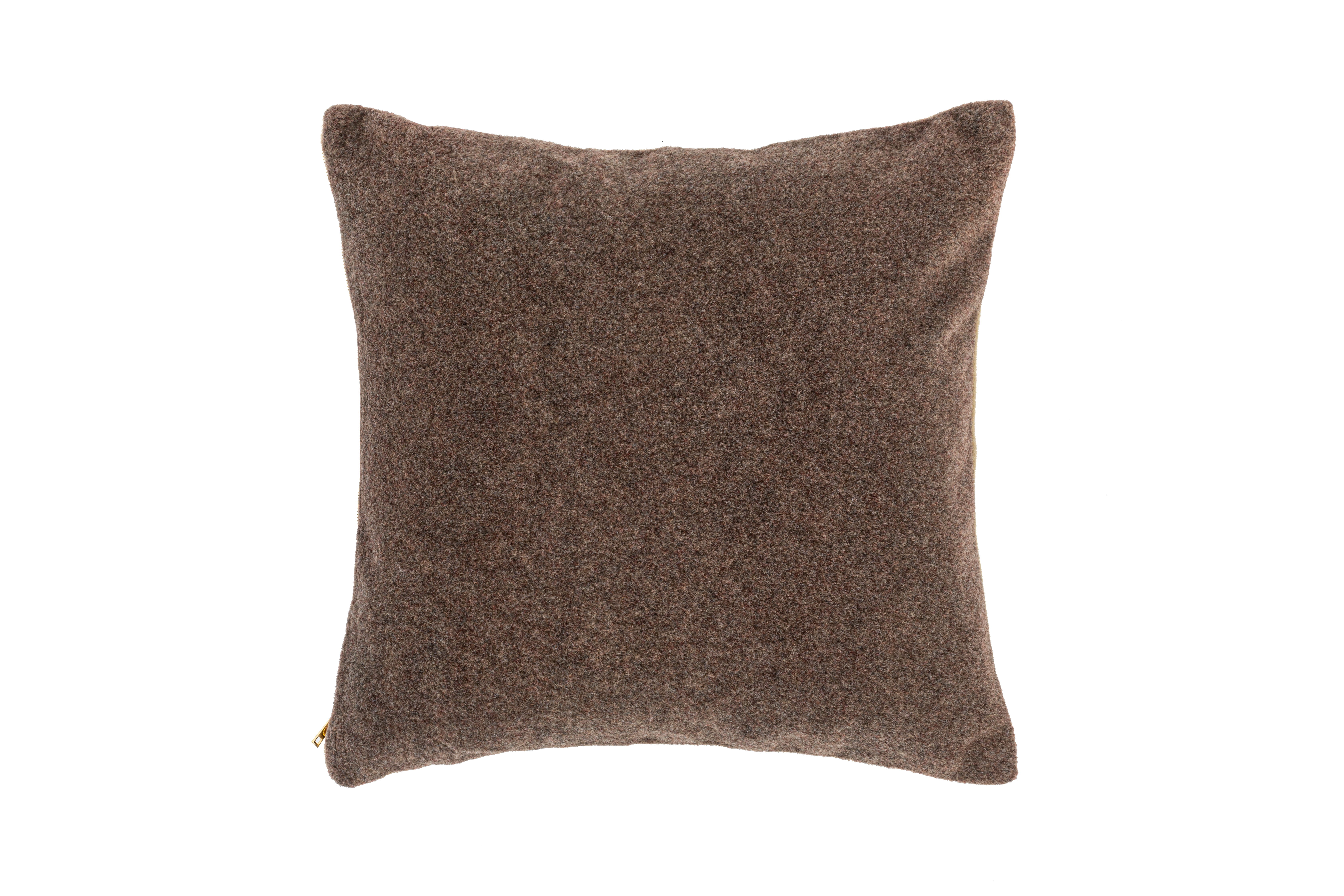 Cushion (filled) ZENIA 45X45CM, brown/taupe