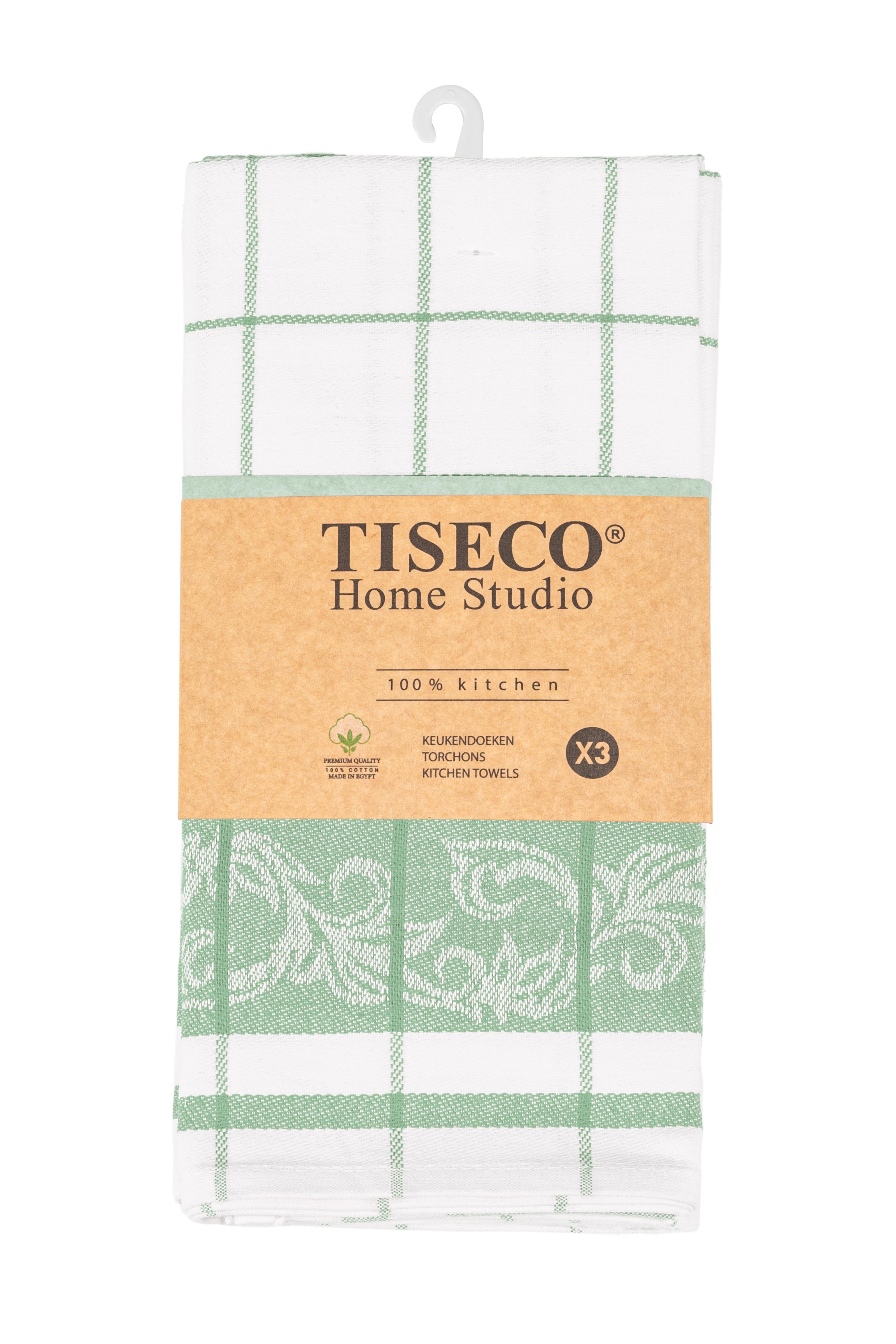 Kitchentowel cotton PHARAO 50x70 cm - set/3, smoke green