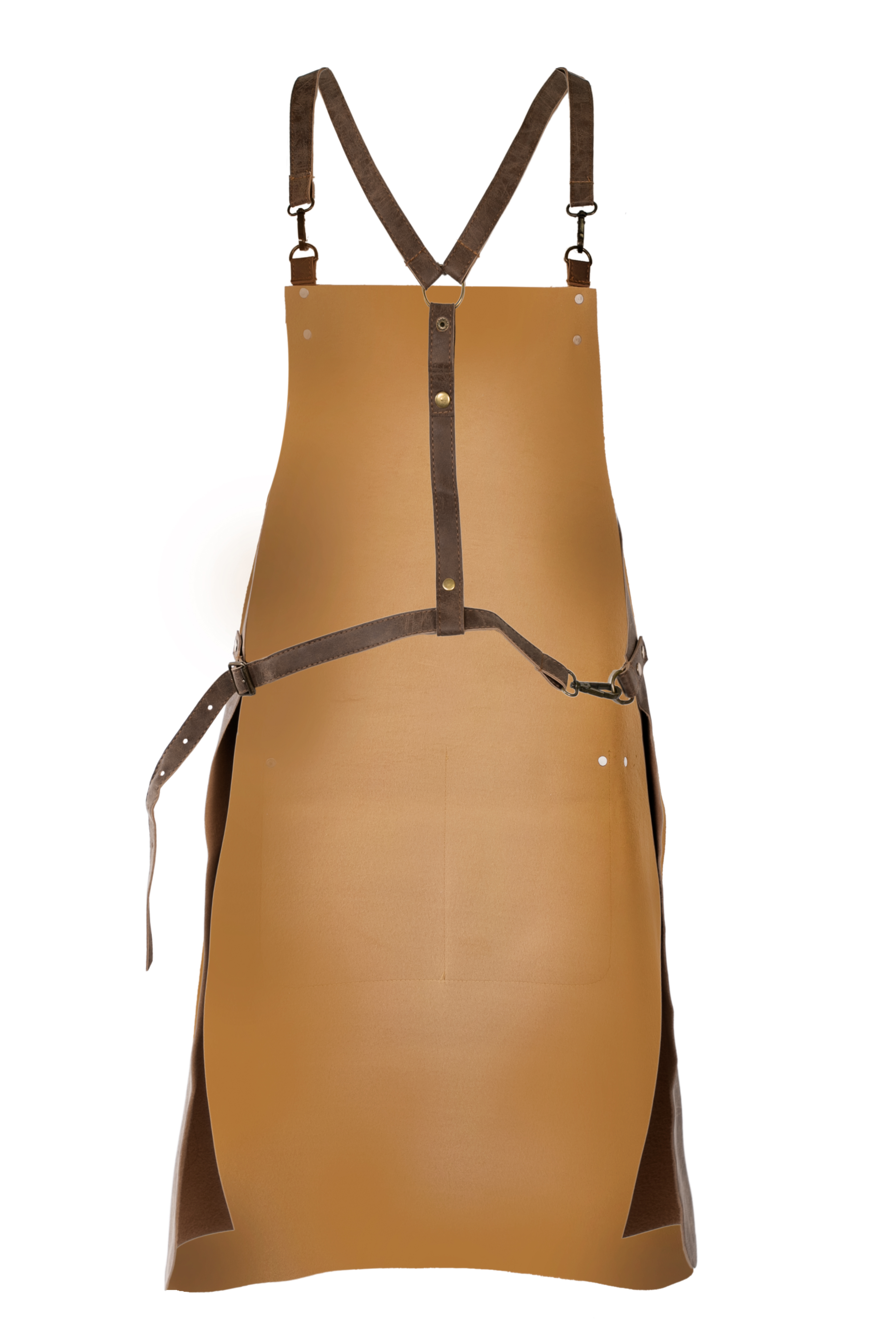 Apron TRUMAN (Sling Back Barber Style), 64x85 cm, coffee