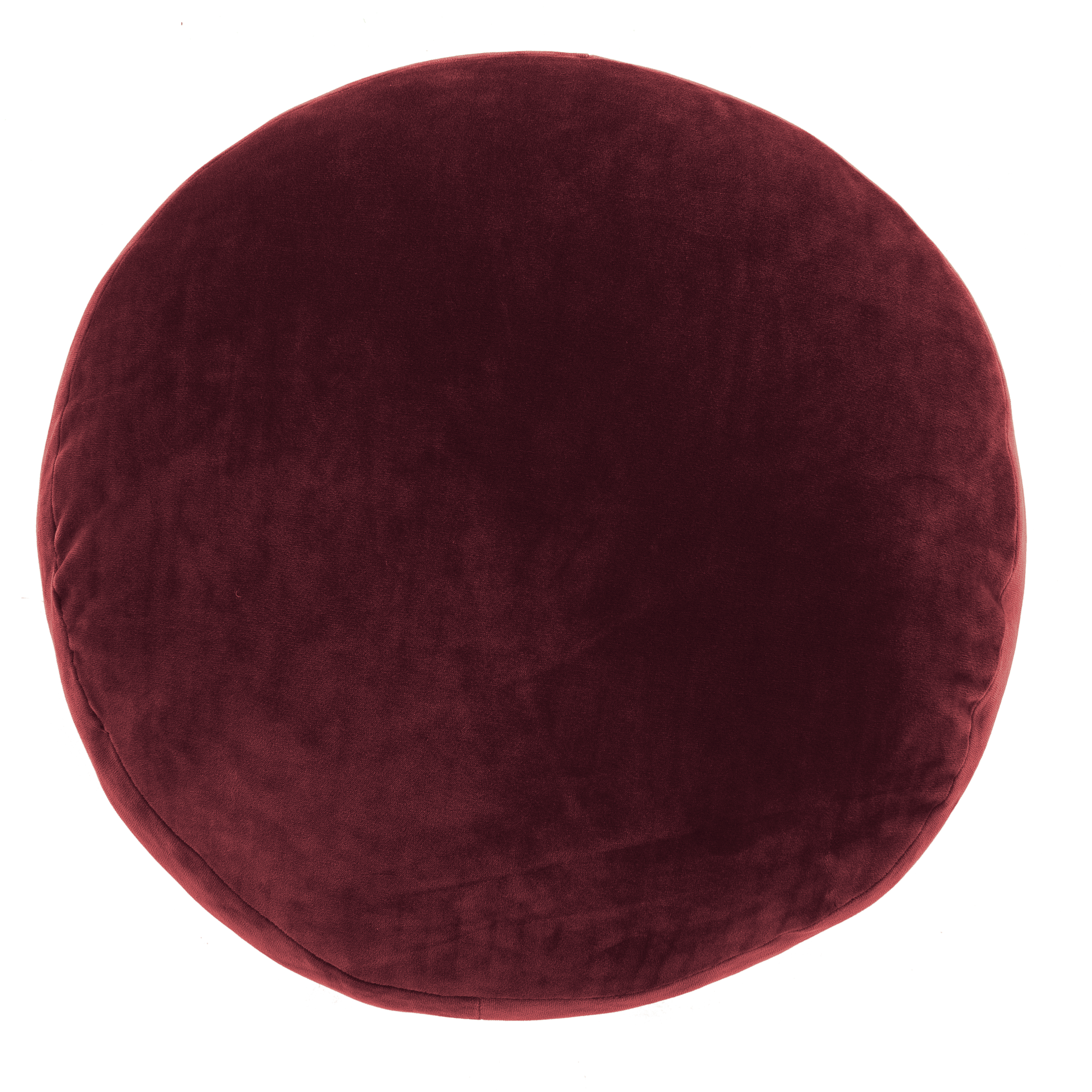Coussin (rempli) MARSHMALLOW - Rond - Dia 40 cm, rouge foncé