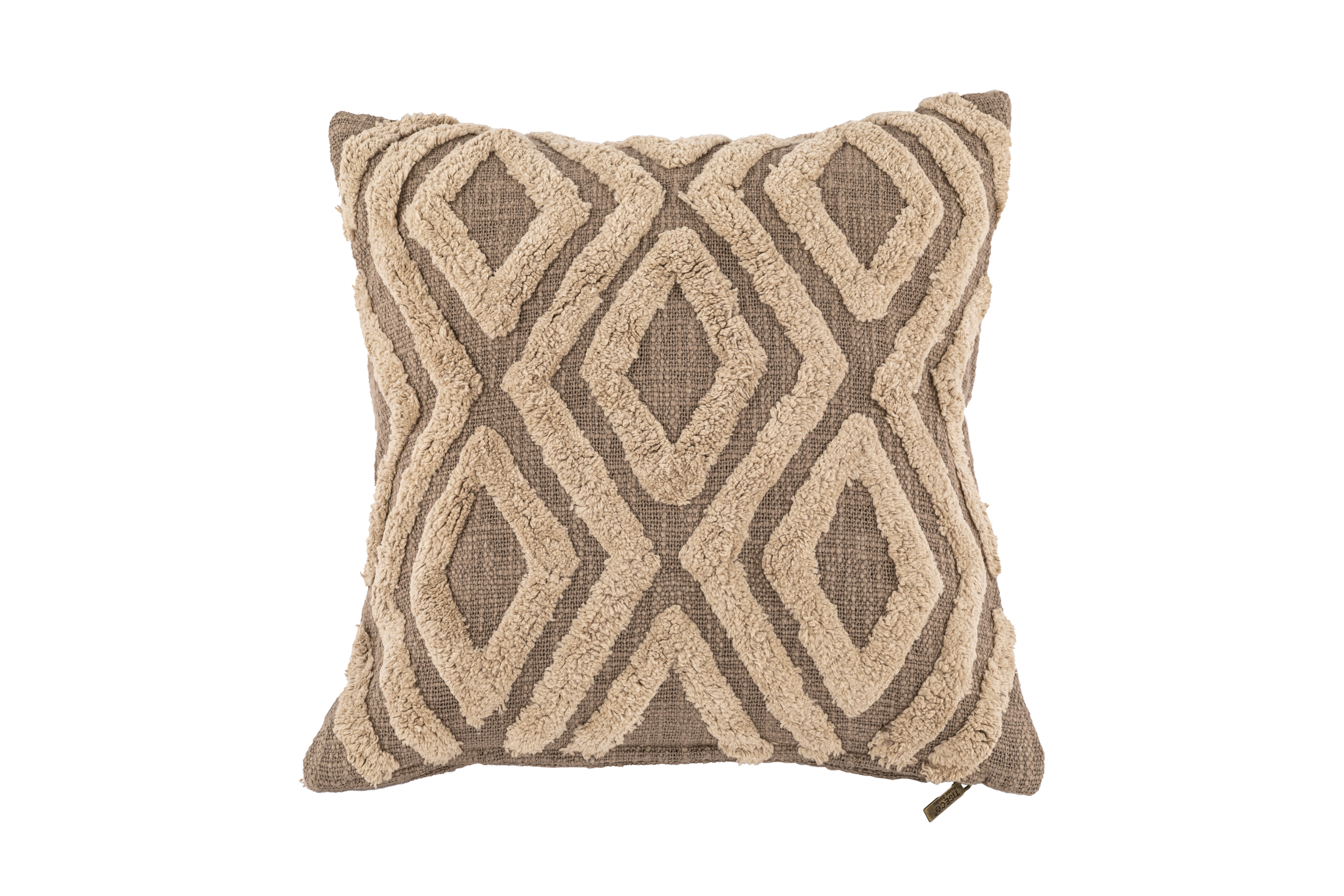 Cushion (filled) SAHARA CONTRAST - 45x45 cm, taupe