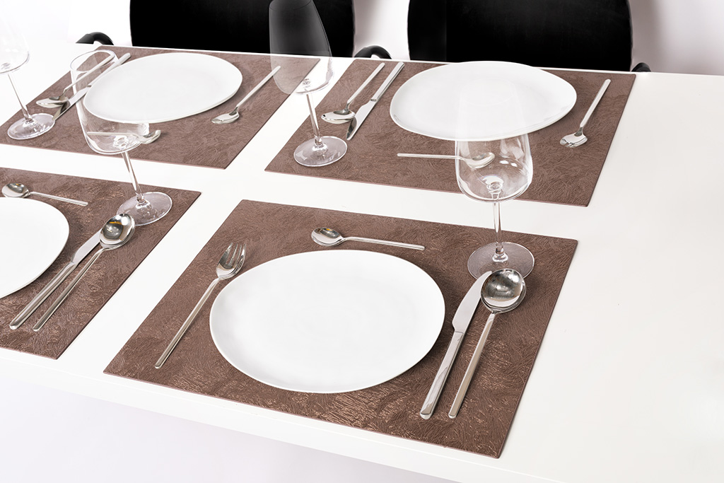 Placemat FEATHER, 33x45cm, zwart