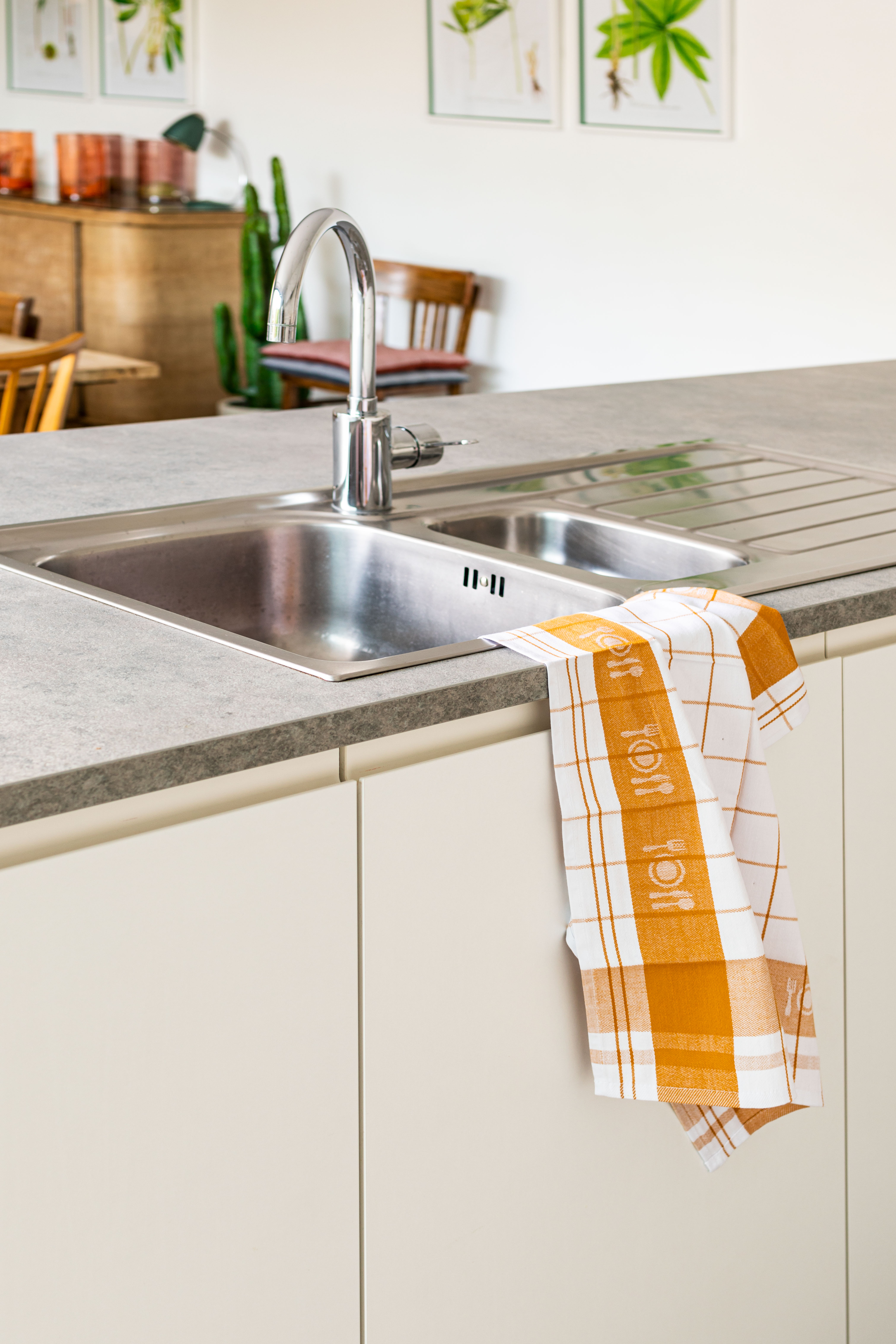 Kitchentowel cotton PHARAO - 50x70 cm - set/3, sand