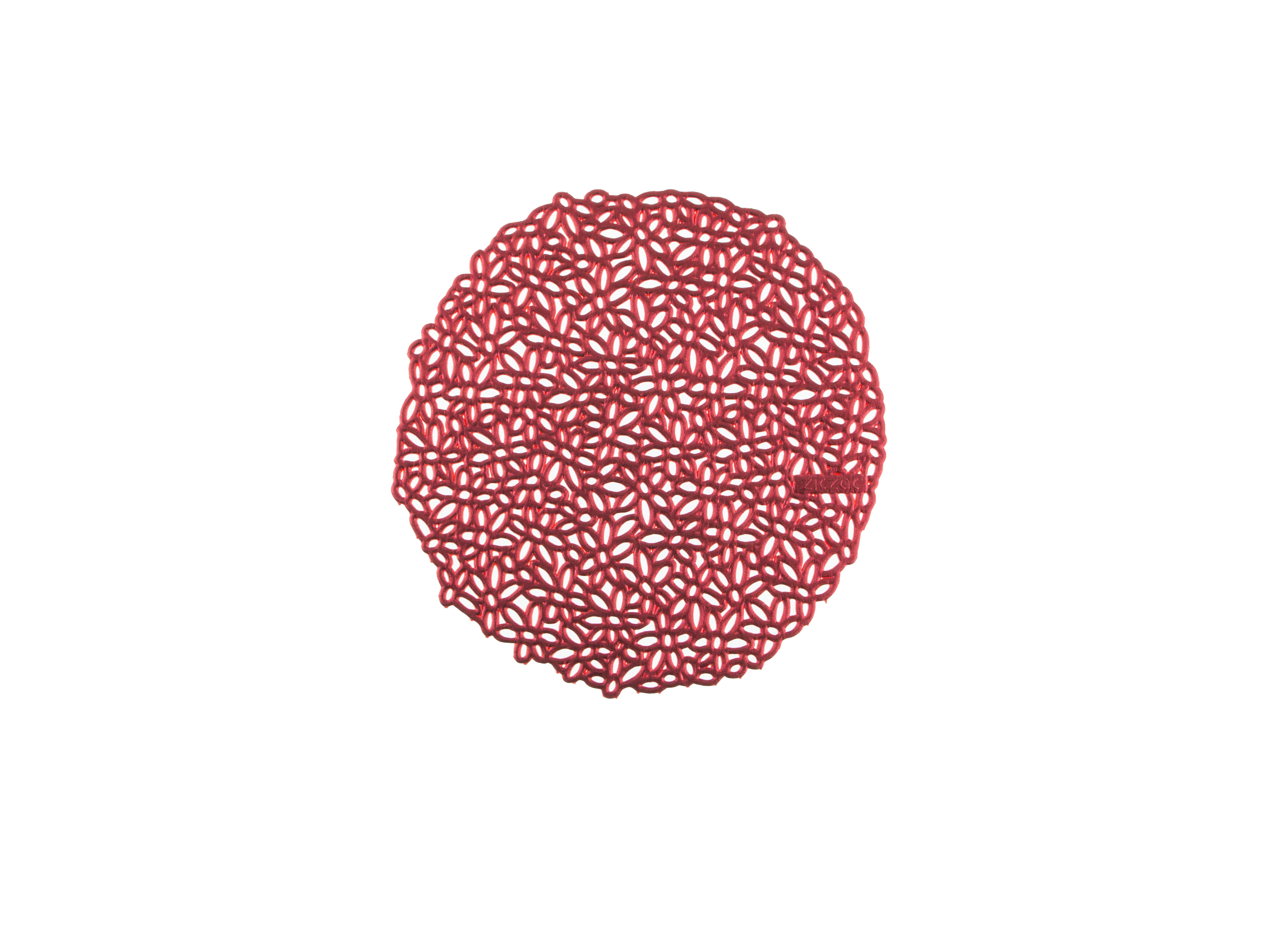 Onderzetter flower, 12.7 cm, rood, SET4