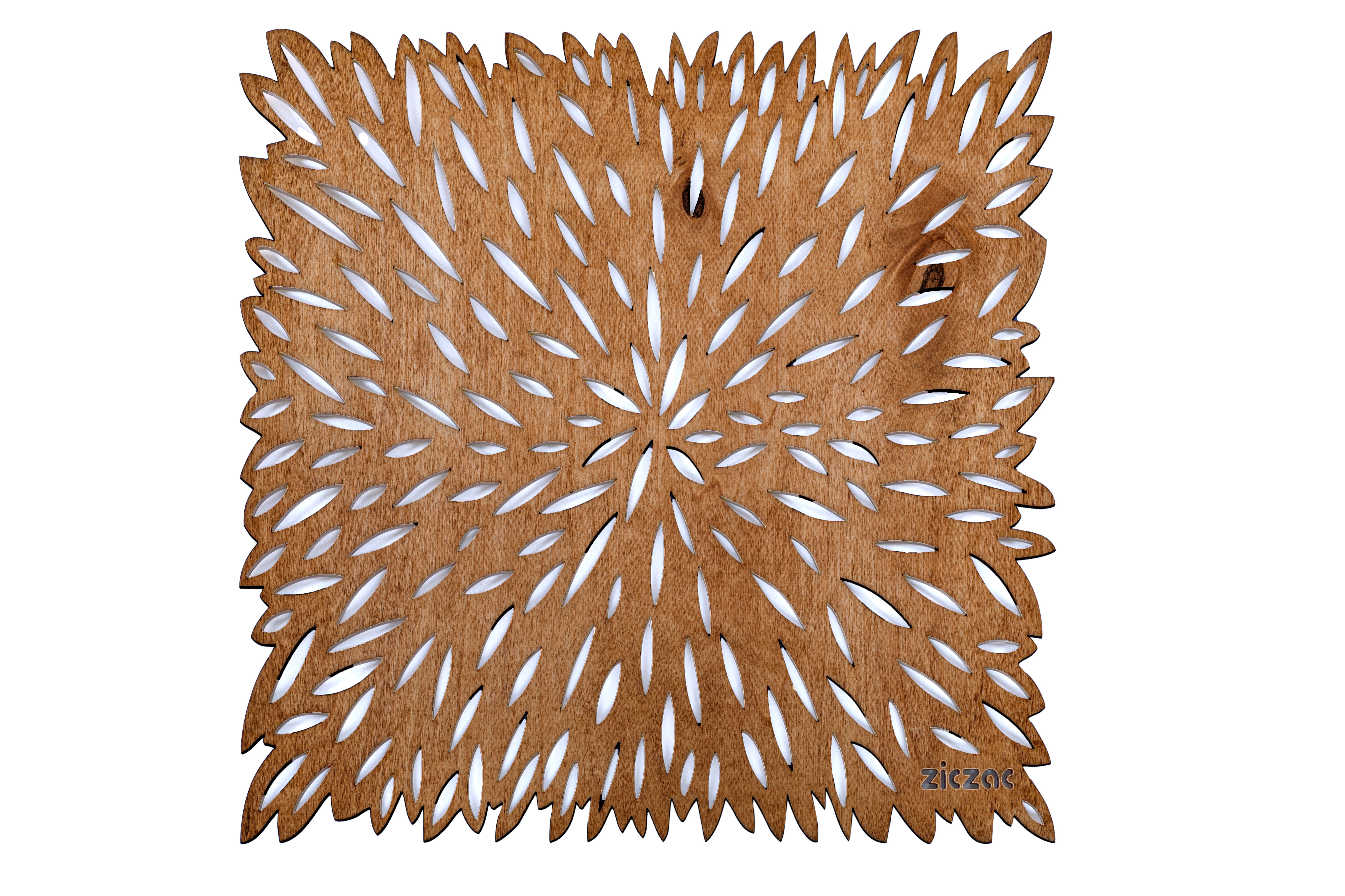 Placemat BIRCH Pinnate leaves, 36x36cm, walnut