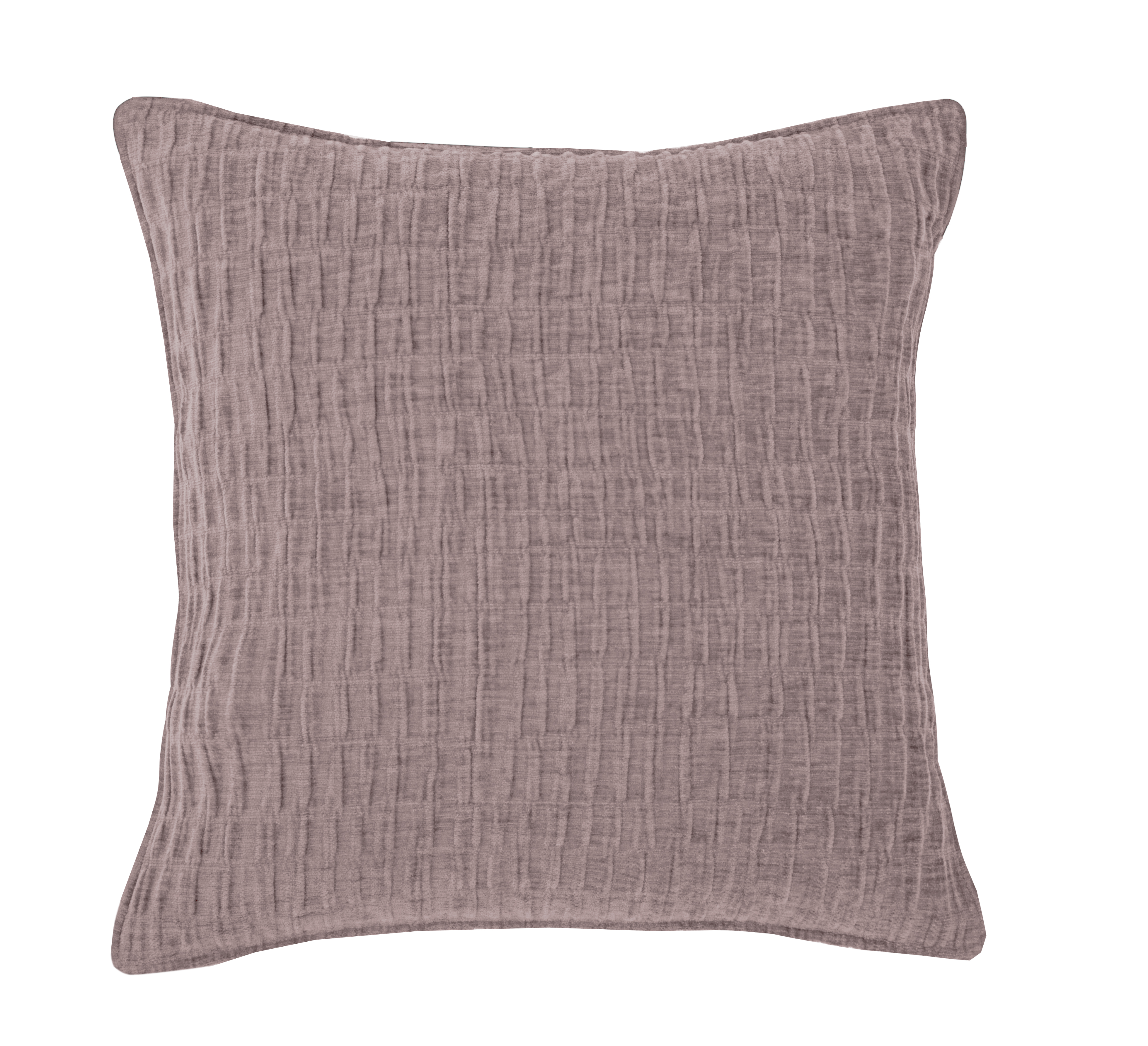 Kussen (gevuld) CHENILLE - 42X42 cm -  mauve