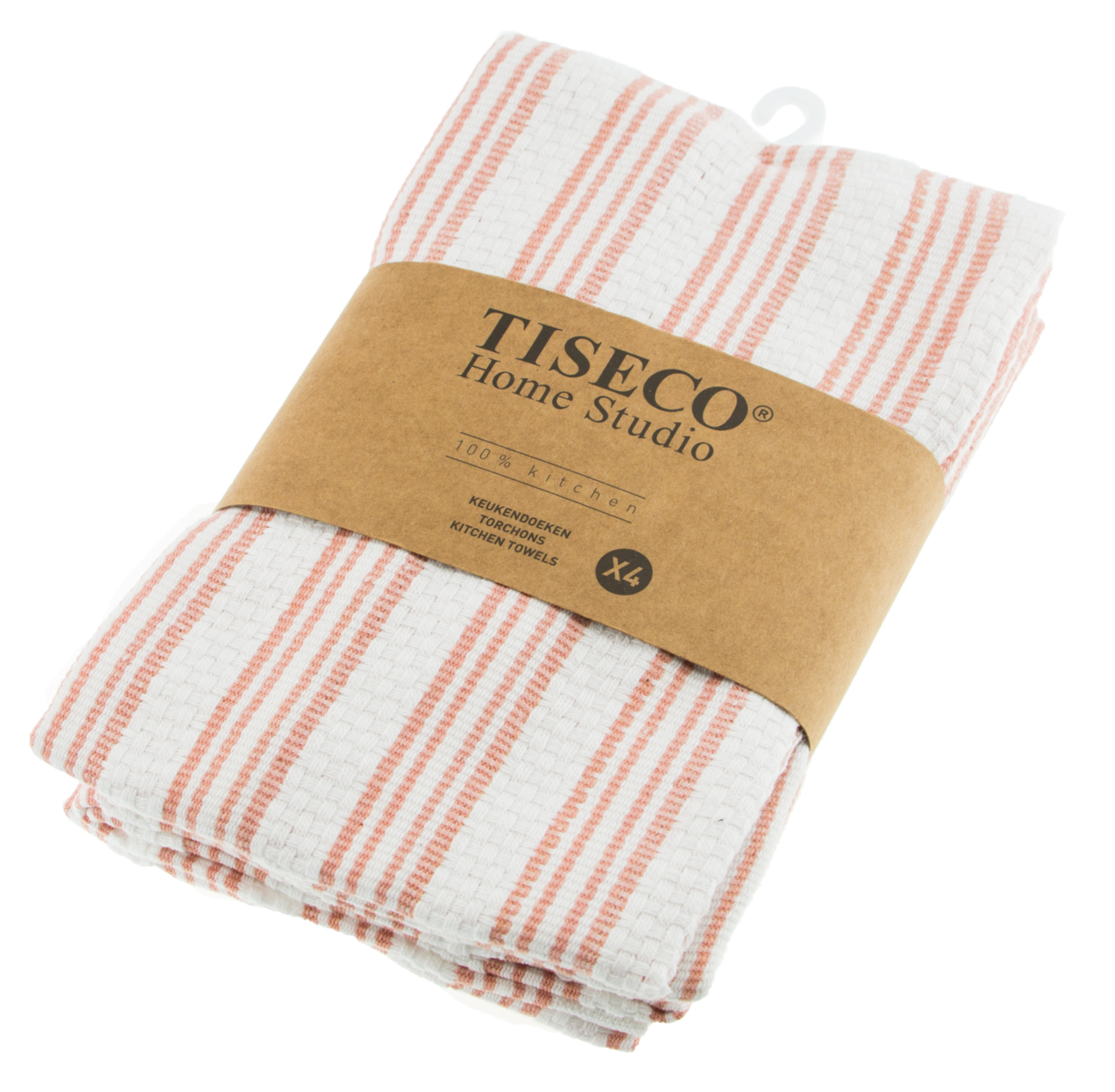 Torchon BASKET WEAVE - SET/4 - 50x70 cm, rose
