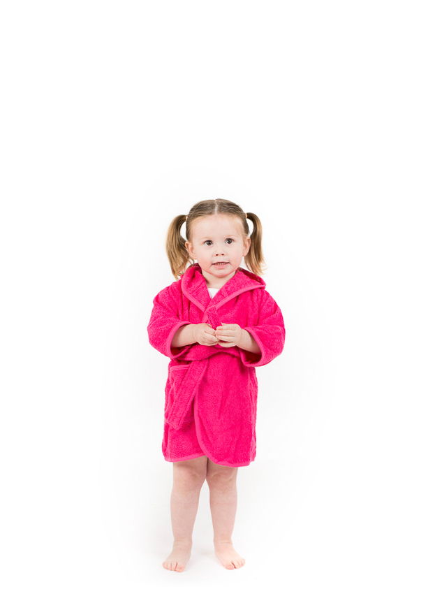 Peignoir bébé uni - 2-4 année, fuchsia