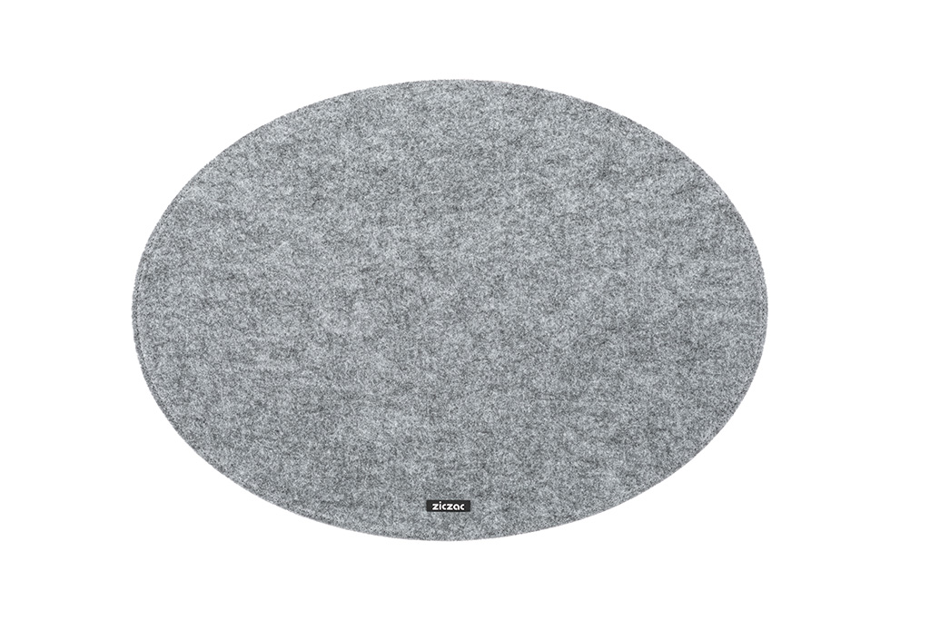 Placemat NUNO, oval, 33x45cm, light grey