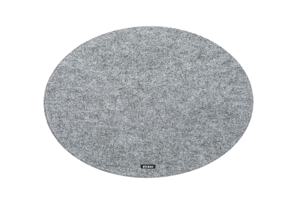 Placemat NUNO, ovaal, 33x45cm, light grey