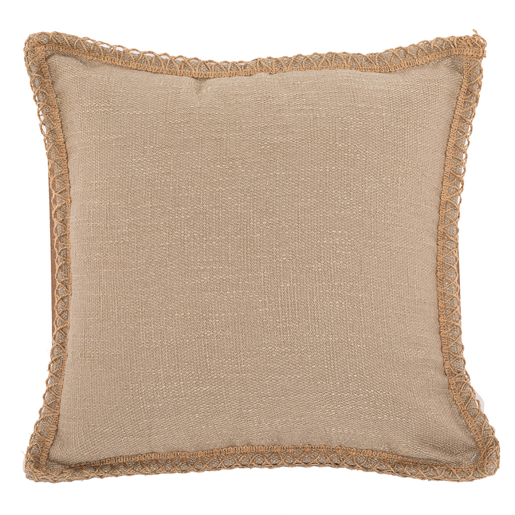 Kussen (gevuld) HESSIAN - 45X45CM, taupe