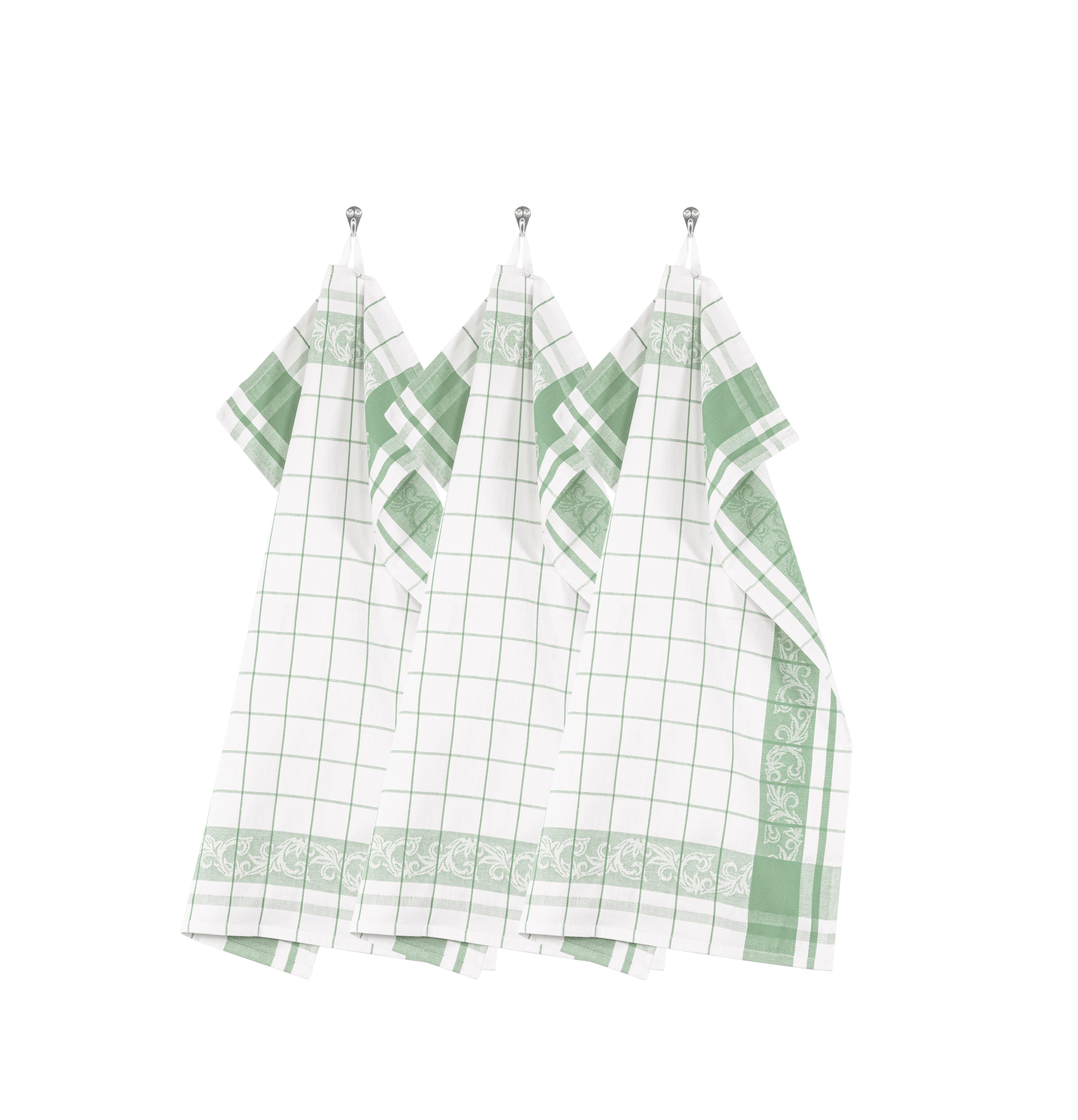 Torchon PHARAO ARABESQUE - SET/3 - 50x70 cm, vert