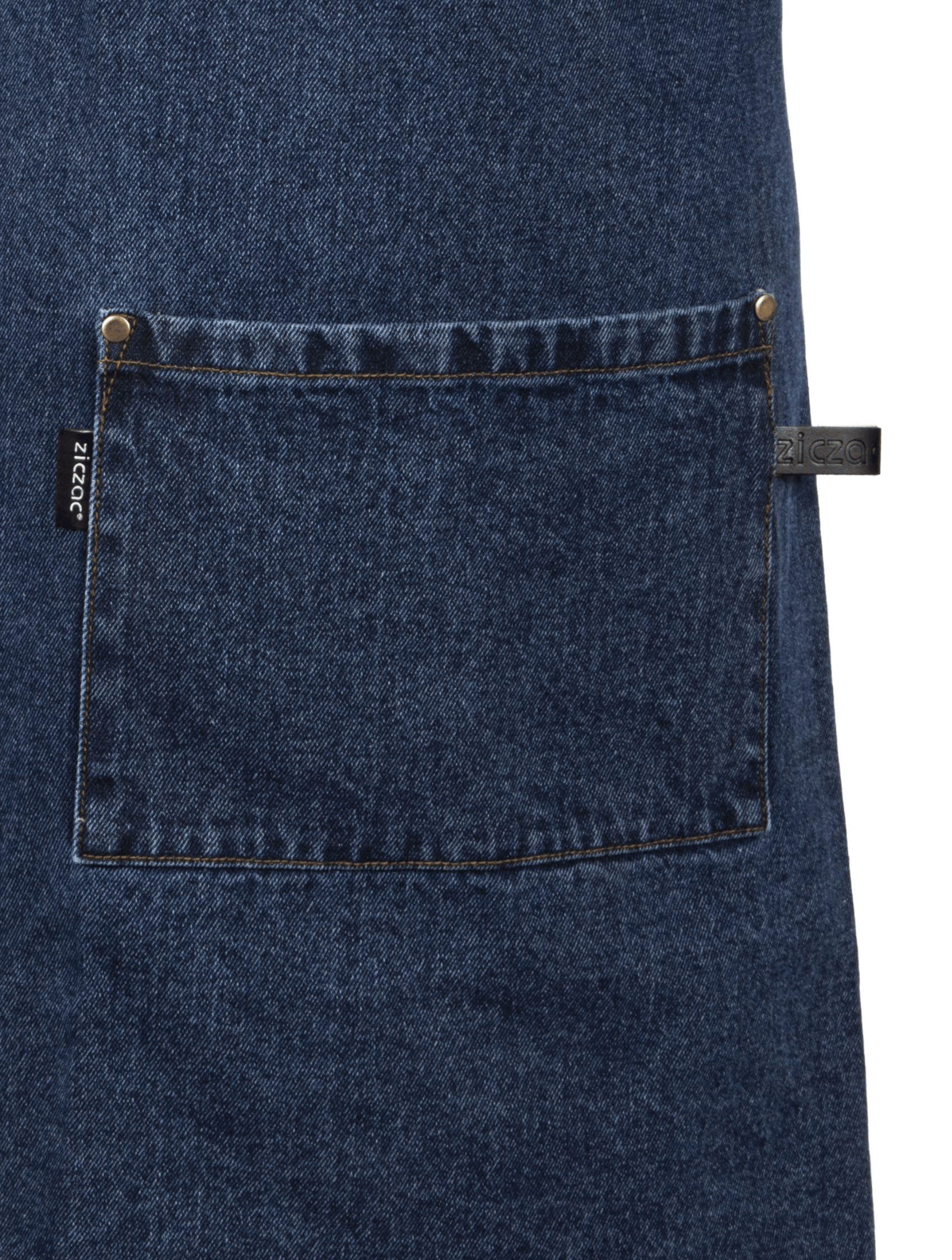Apron jeans DENIM crossback 75x85cm, blue