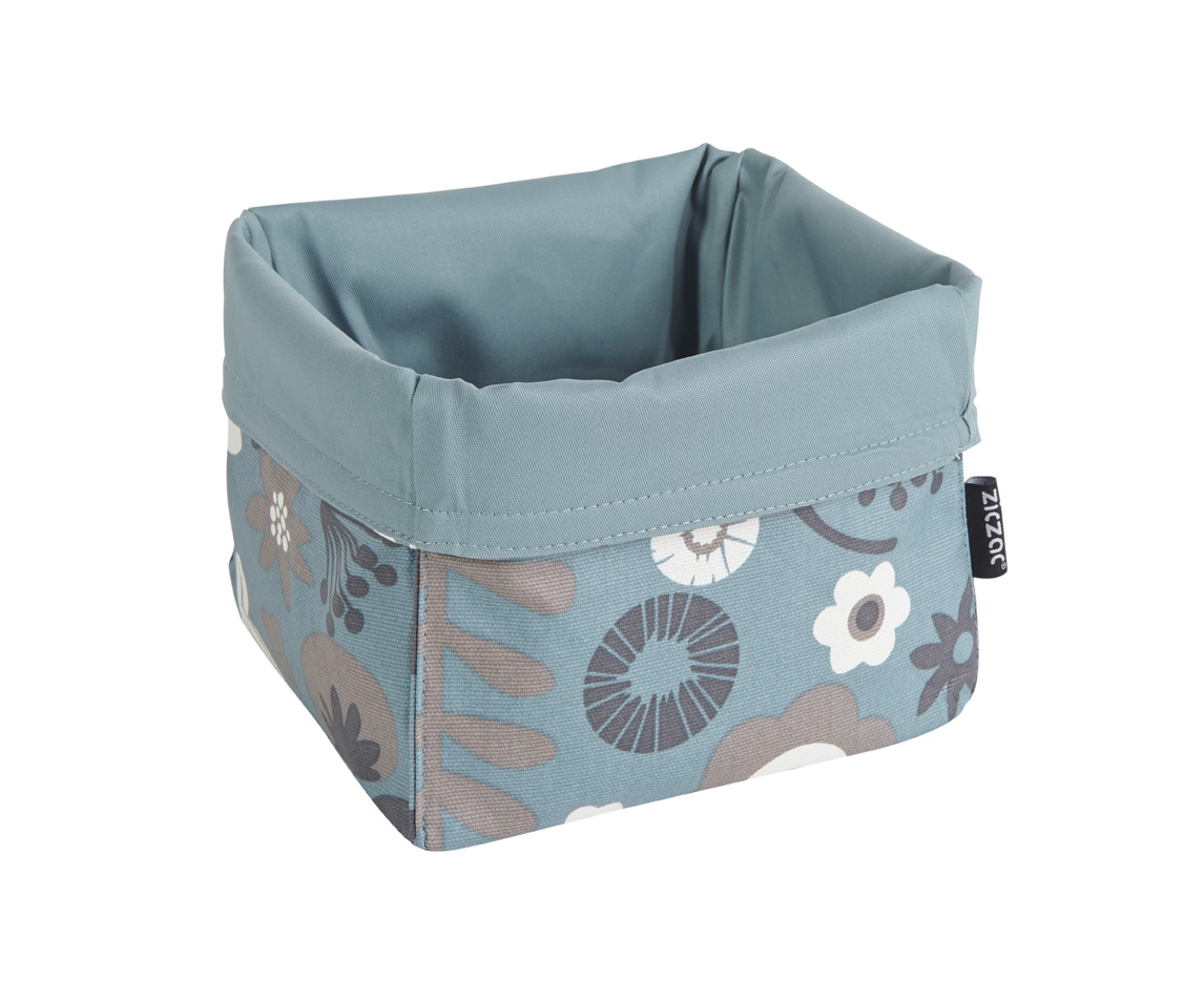 Breadbasket floral CC, PU coated both sides, soft blue