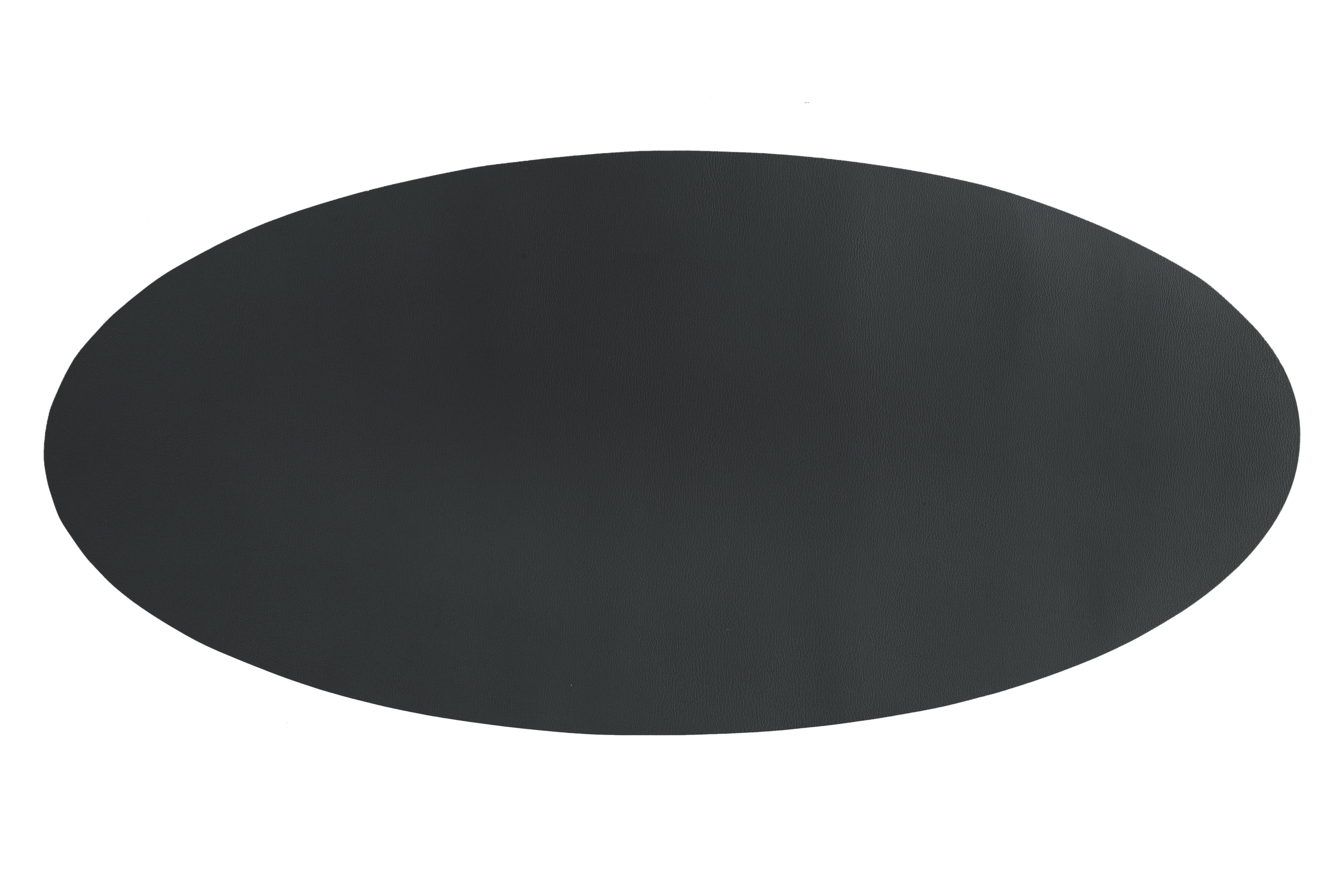 Centerpiece mat ovaal -Leather look imitation  33X70cm, zwart
