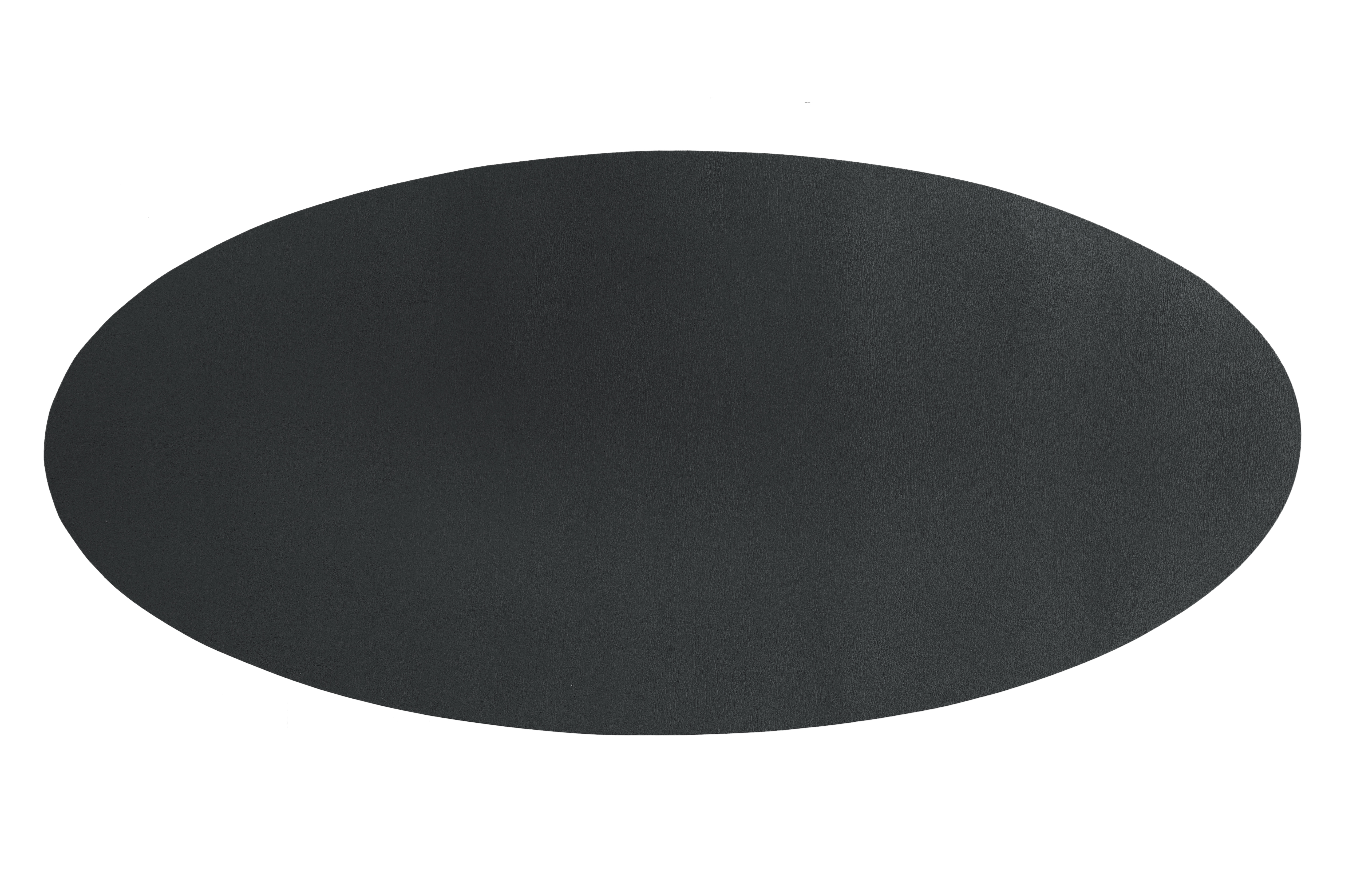 Centerpiece mat oval -Leather look imitation  33X70cm, black